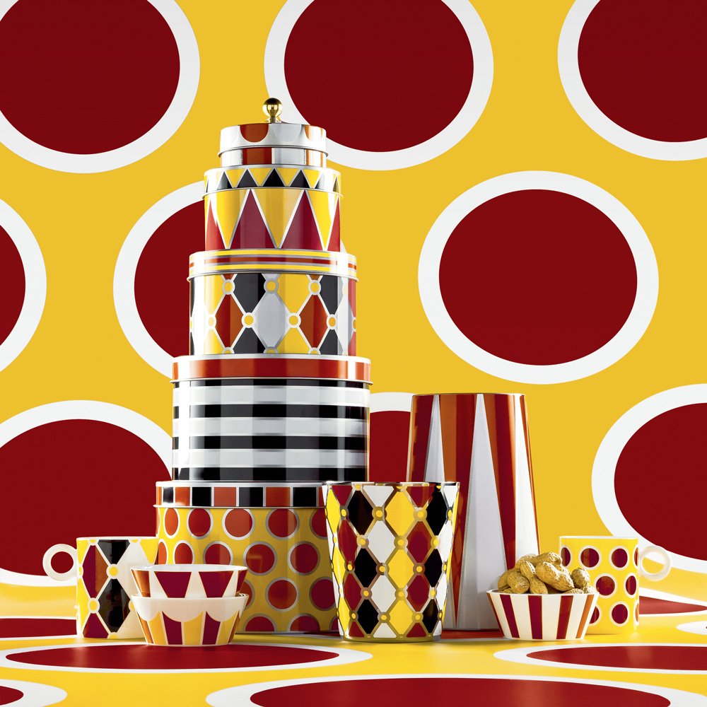 Alessi Circus MW31S3 Set Scatole Portaoggetti Impilabili di Design in Banda Stagnata