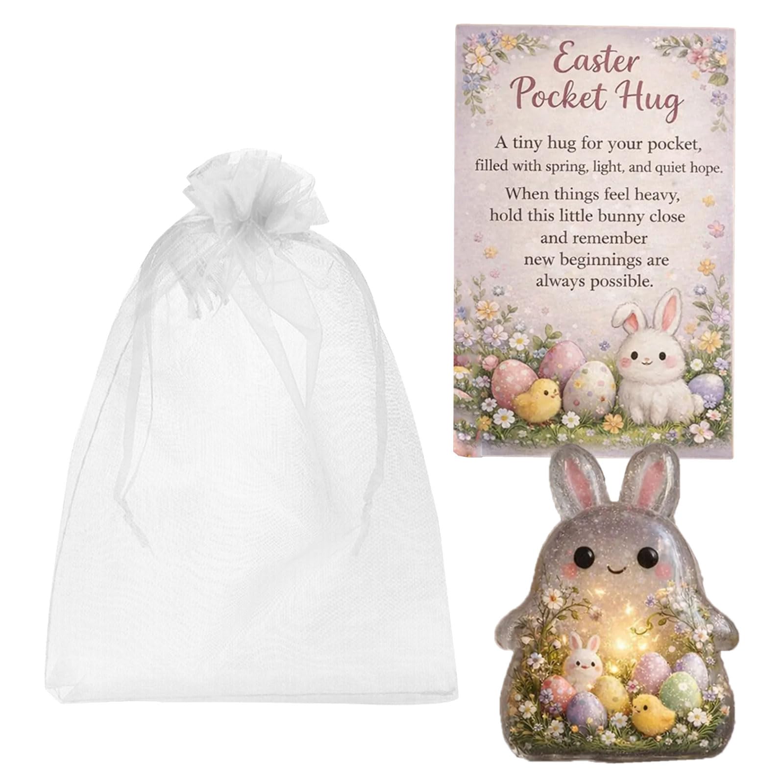 Limtula Hare Charm and Easter Festival Affection Card Set for Family Friend Giving Bag Keychain Ornament Greeting Card