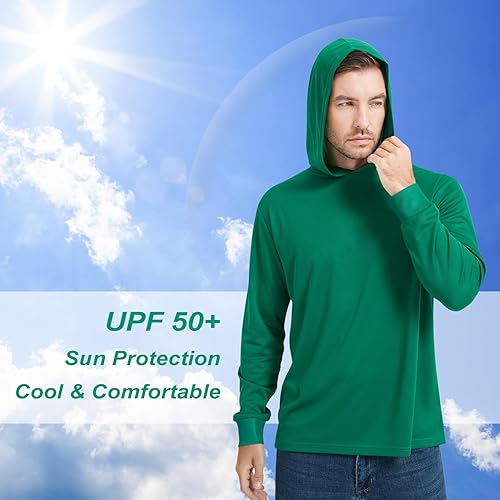 Miniatura 7 de ProtectX Sudadera ligera de manga larga con protección solar de alta visibilidad, UPF 50+ de secado rápido, camisa SPF UV, ropa activa