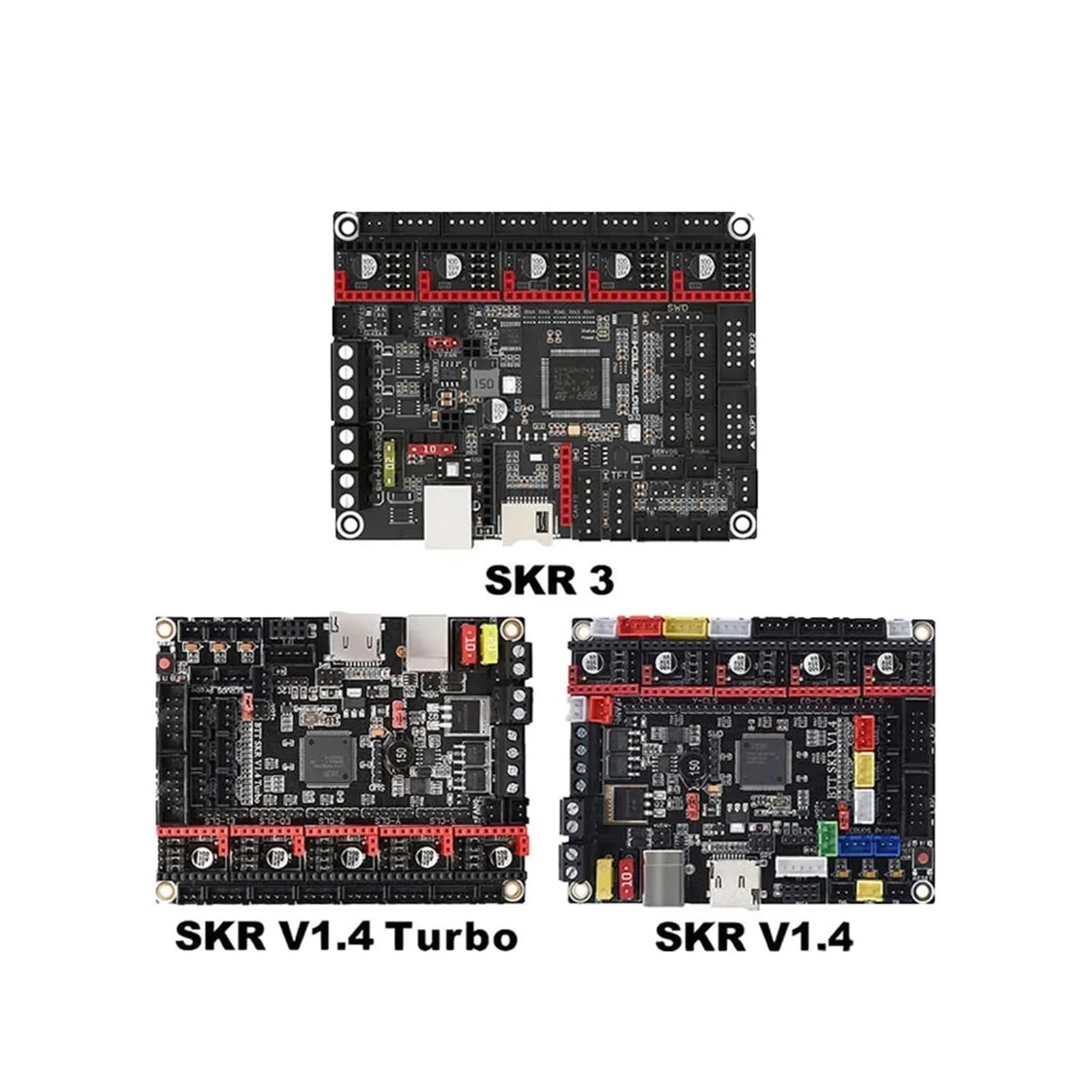 BIGTREETECH SKR V1.4 Turbo Actualización de Placa Base 32 bits | Controlador TMC2209 del tablero de control for impresora 3D Ender3 CR10(SKR V1.4 Turbo,With 5xTMC2209)