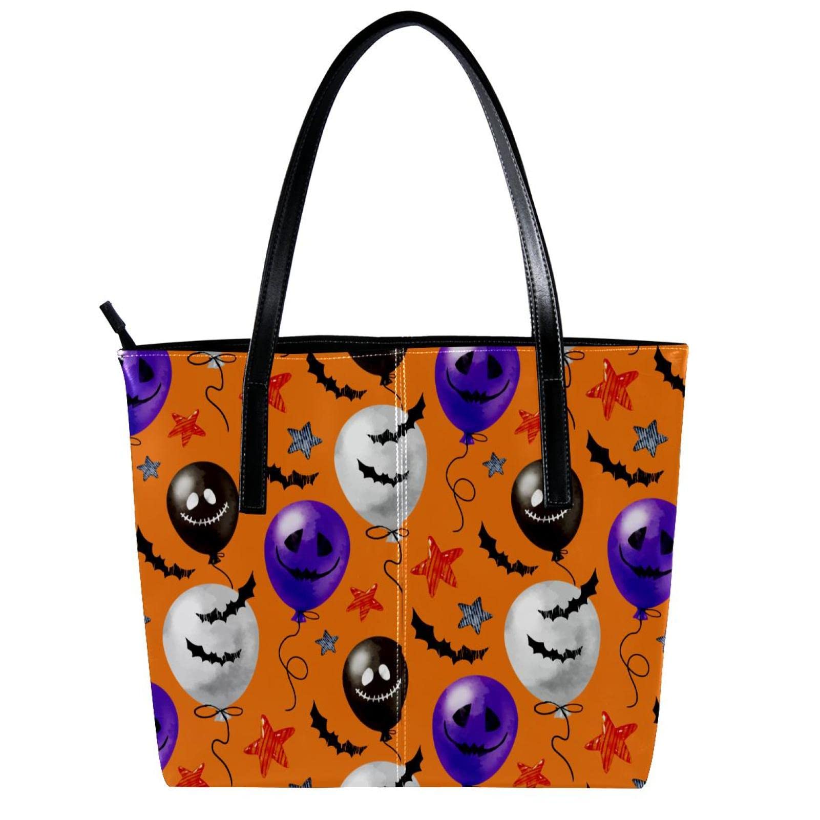 Bolso personalizado de piel sintética para el hombro, bolso de mano, bonito diseño de acuarela, globo, color naranja, Varios colores