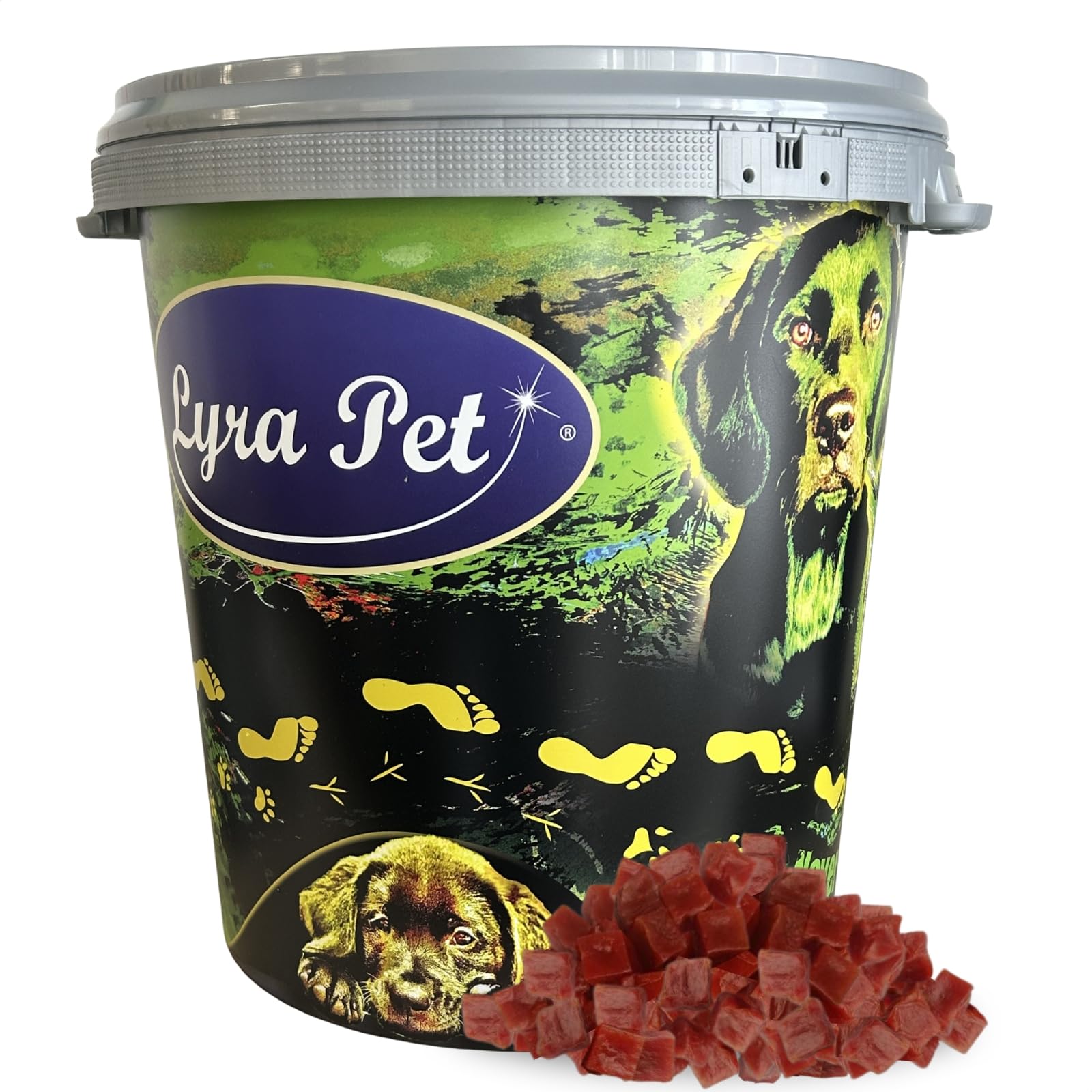 Lyra Pet® 5 kg dés de Blanc de Canard + Seau de 30 L