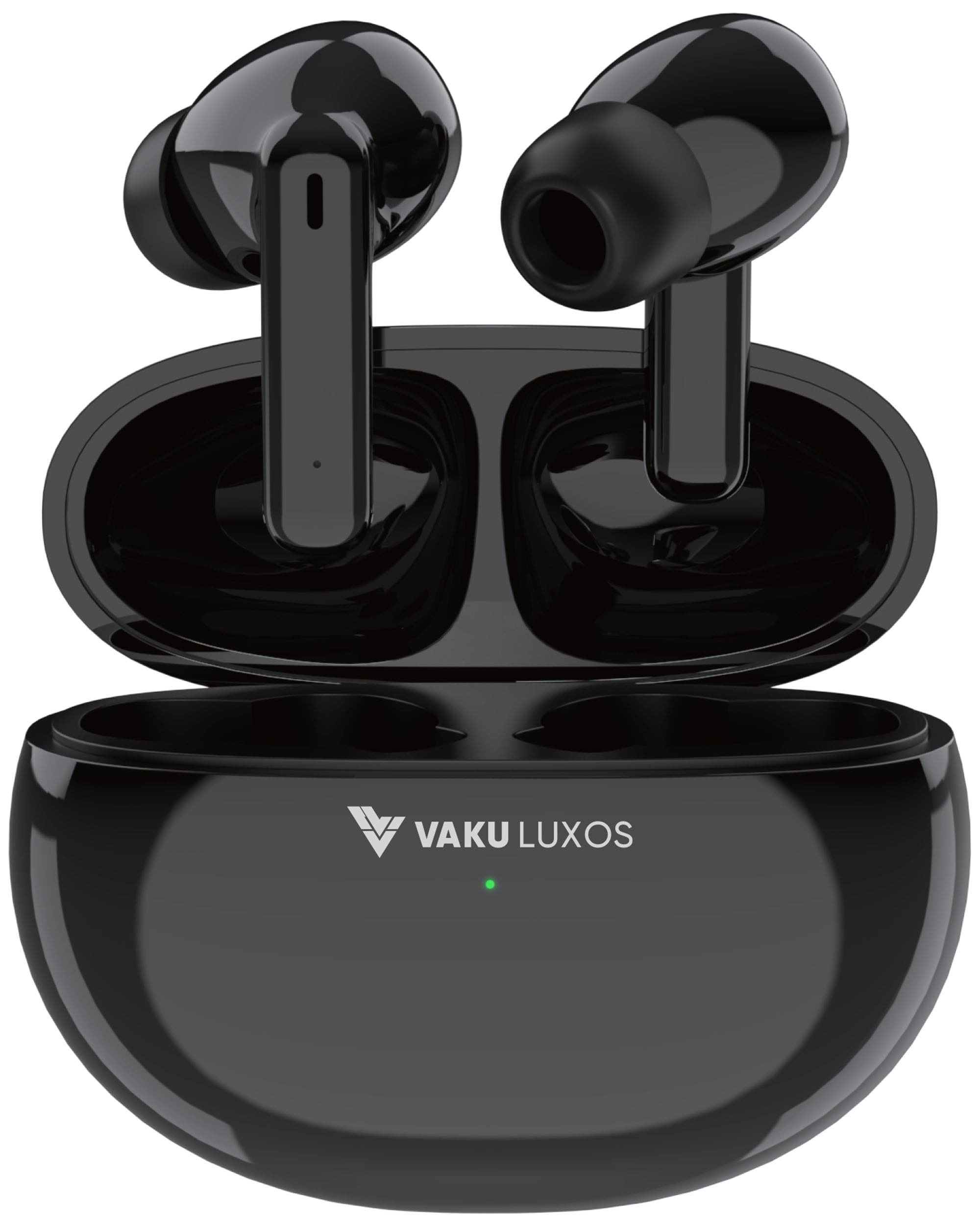 Vaku Luxos ® SONAIR TWS Bluetooth 5.4 Earbuds | 60H Playtime | Touch Controls | Type-C Fast Charging | 10mm Driver | Voice Assistant | Deep Bass Wireless Earbuds with Charging Case- Black-image-28