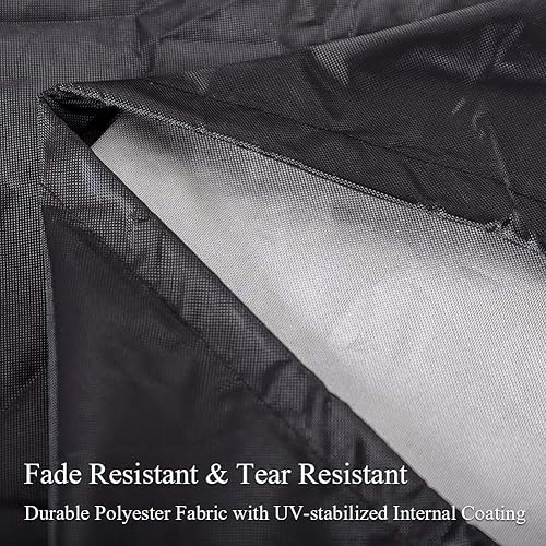 Miniatura 5 de Fundas para muebles de patio al aire libre, poliéster Oxford 420D, color negro, juego de muebles seccionales de gran tamaño, se adapta a 12