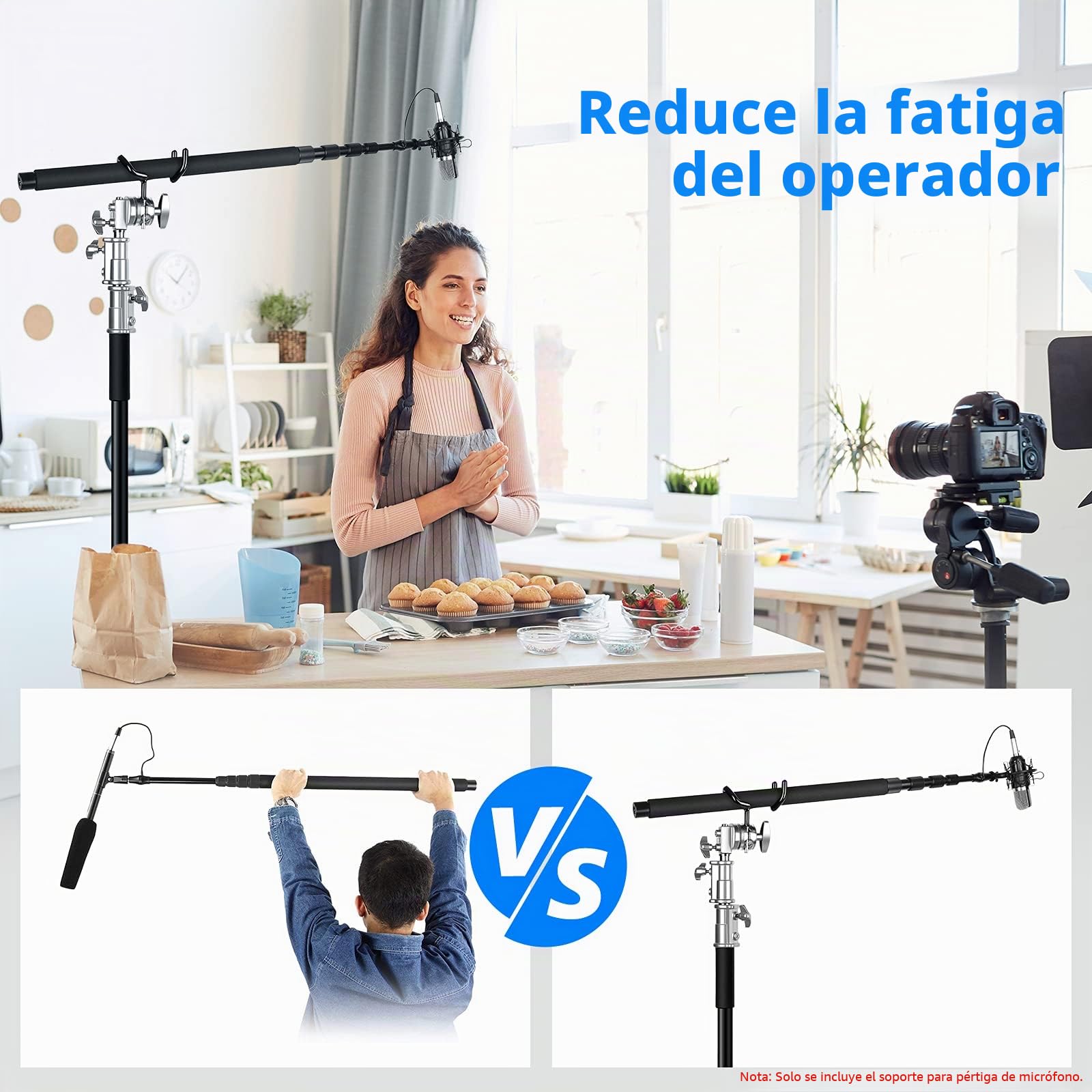 NEEWER Soporte Brazo de Micrófono de Metal para Soportes C y Soportes de Micrófono, Negro