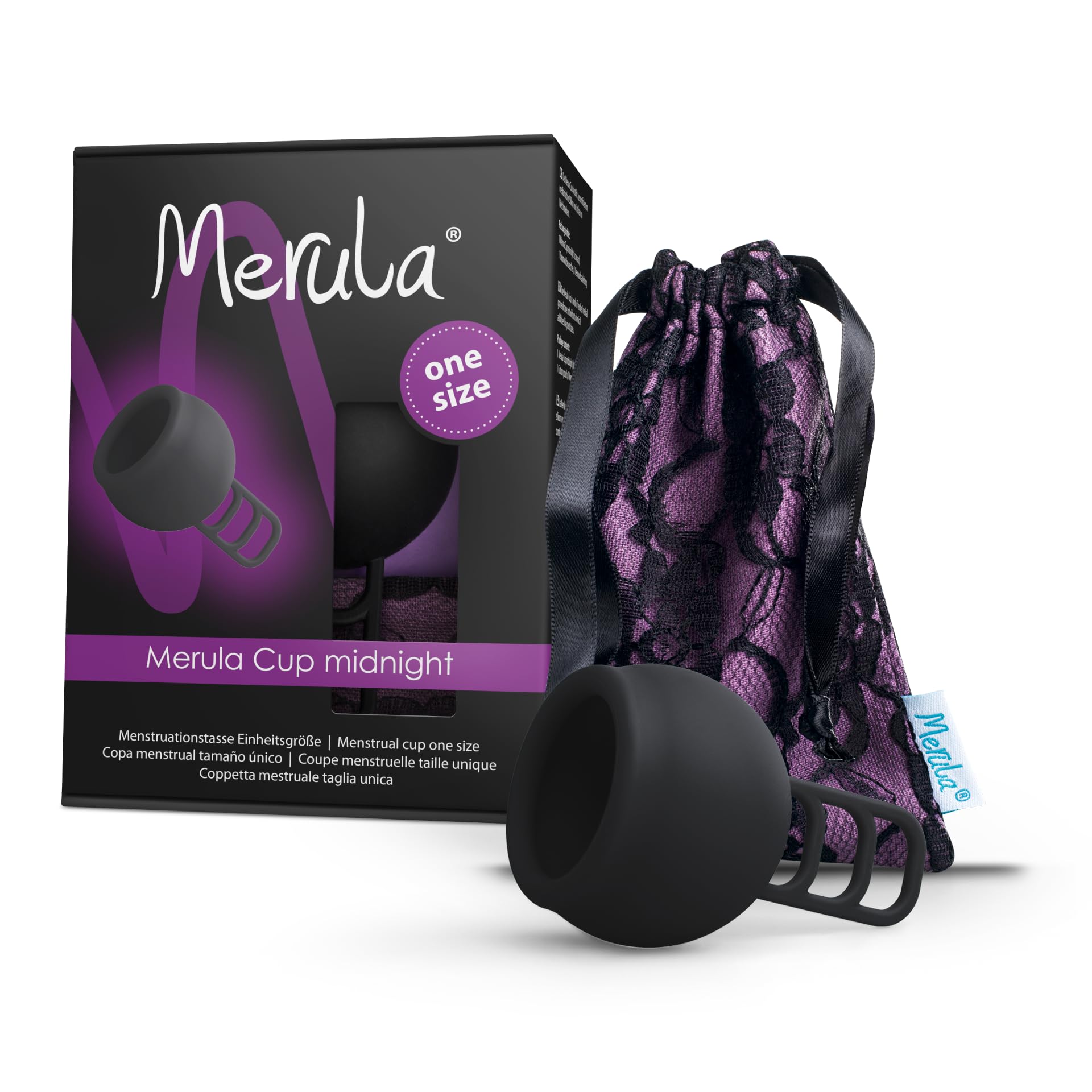 Merula Cup Midnight - One Size Menstrual Cup from Medical Grade Silicon