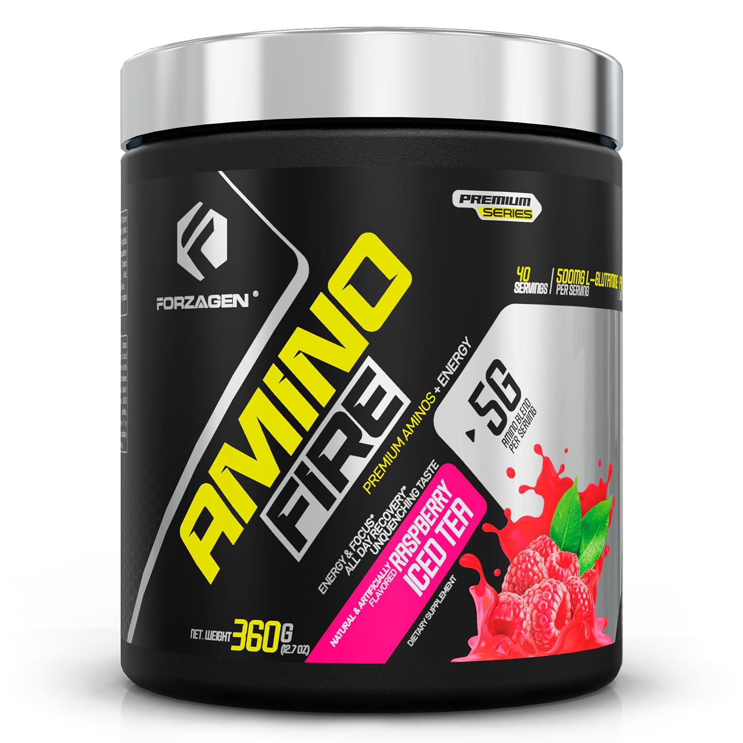 Forzagen Amino Fire | Essential Amino Energy Powder for Pre-Workout | BCAA Energy Boost & Muscle Recovery Drink Mix, Enhance Focus & Concentration,