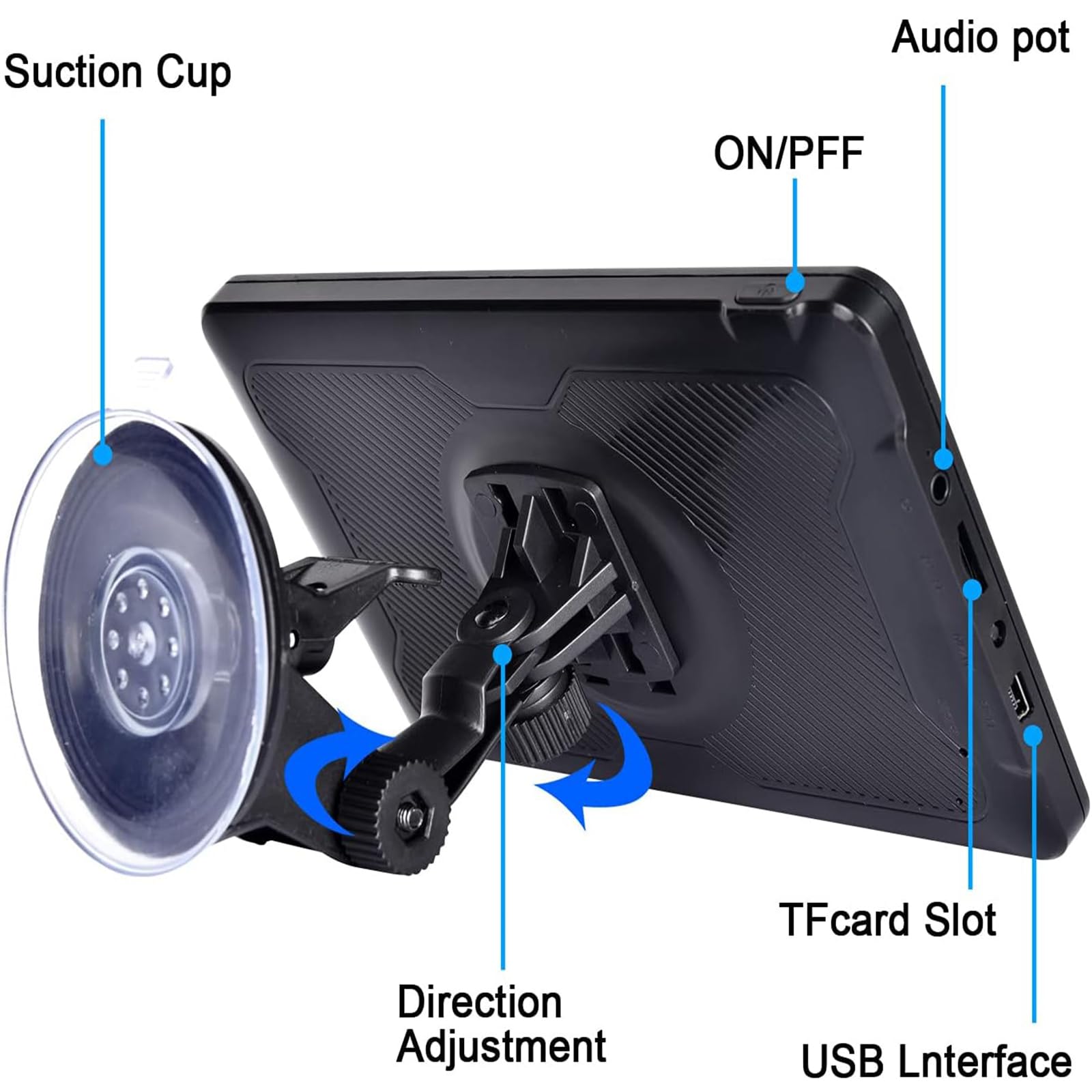 GPS Bluetooth Navigatore Satellitare per Auto, 7 Pollici 2023 Navigatore Satellitare per Camion con Bluetooth, Avviso Traffico Vocale, Aggiornamenti Gratuiti Delle Europa Mappa a vita