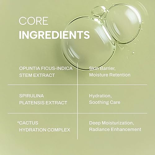 Miniatura 6 de Whamisa Fresh Cactus Bouncy Serum para la cara, 99.47% orgánico Opuntia Ficus-Indica Cactus Extracto, Triple función hidratante, 72 horas de