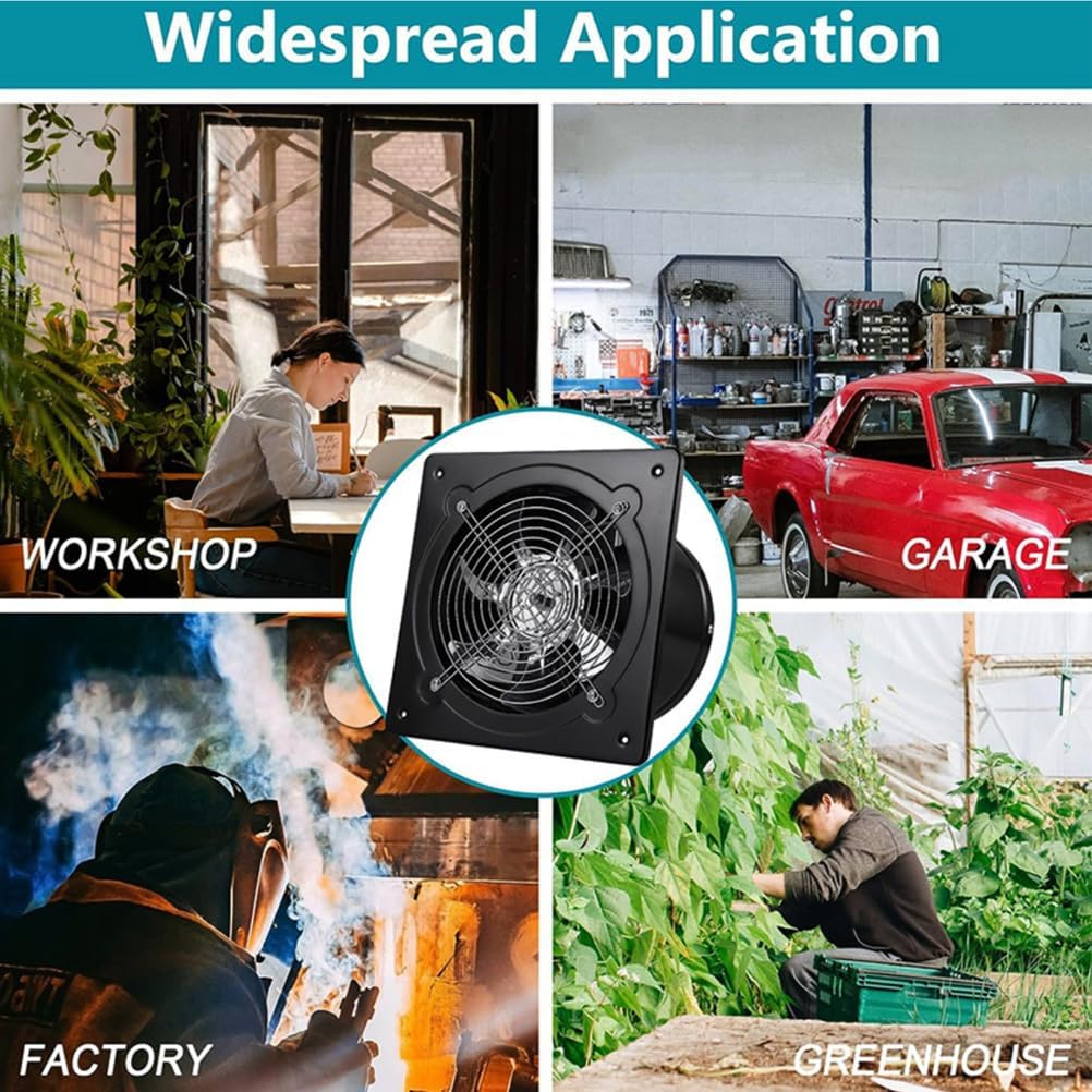 Efficient Explosion Proof Fan Industrial Axial Air Blower Fan, 7Inch Through Wall Extractor Exhaust Ventilation Fan Industrial Portable Air Blower Ventilato