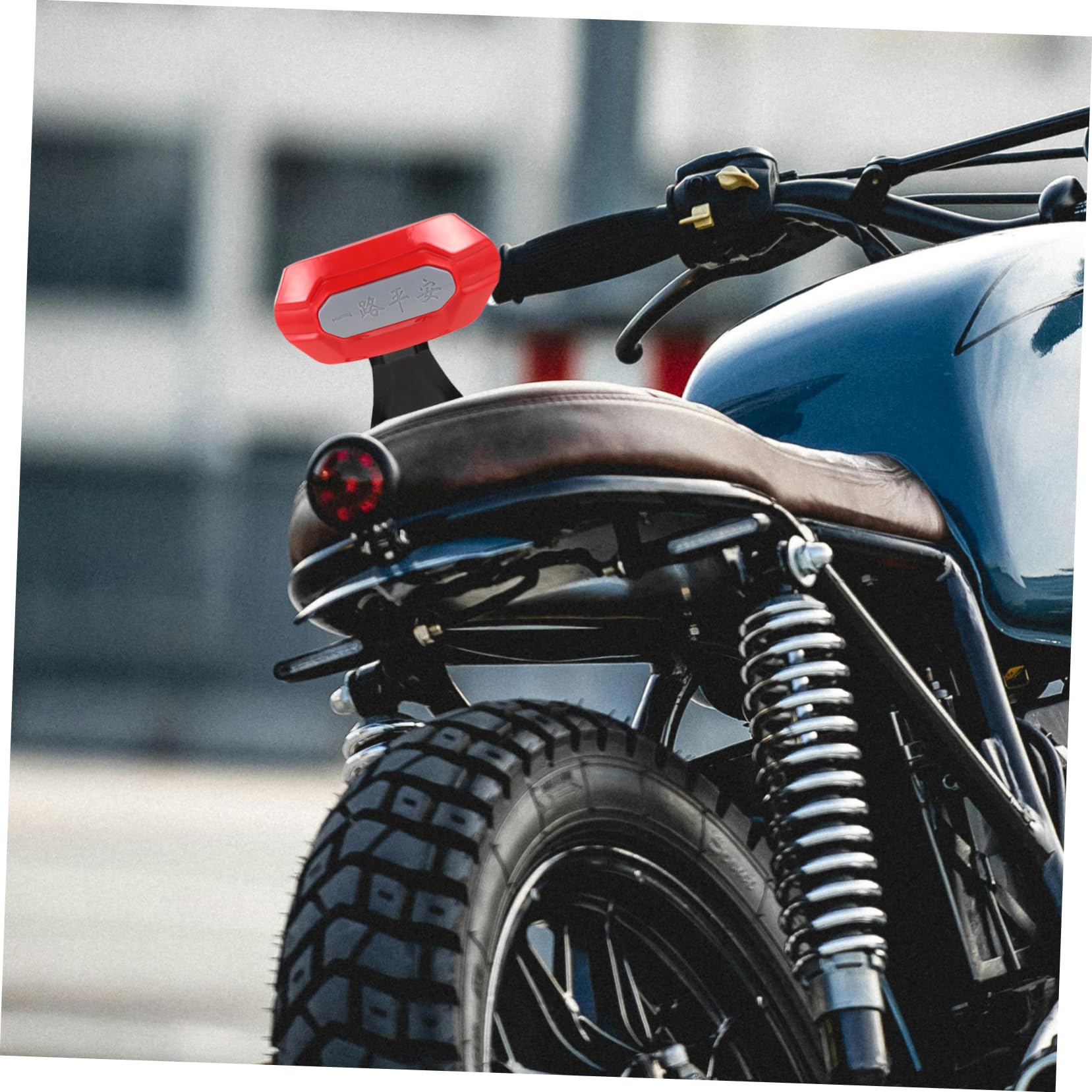Cuscino Schienale per Bicicletta Elettrica e Moto, Rosso | Metallo e Plastica, 1 Pezzo, Stabile, Texture Robusta per Uso Posteriore
