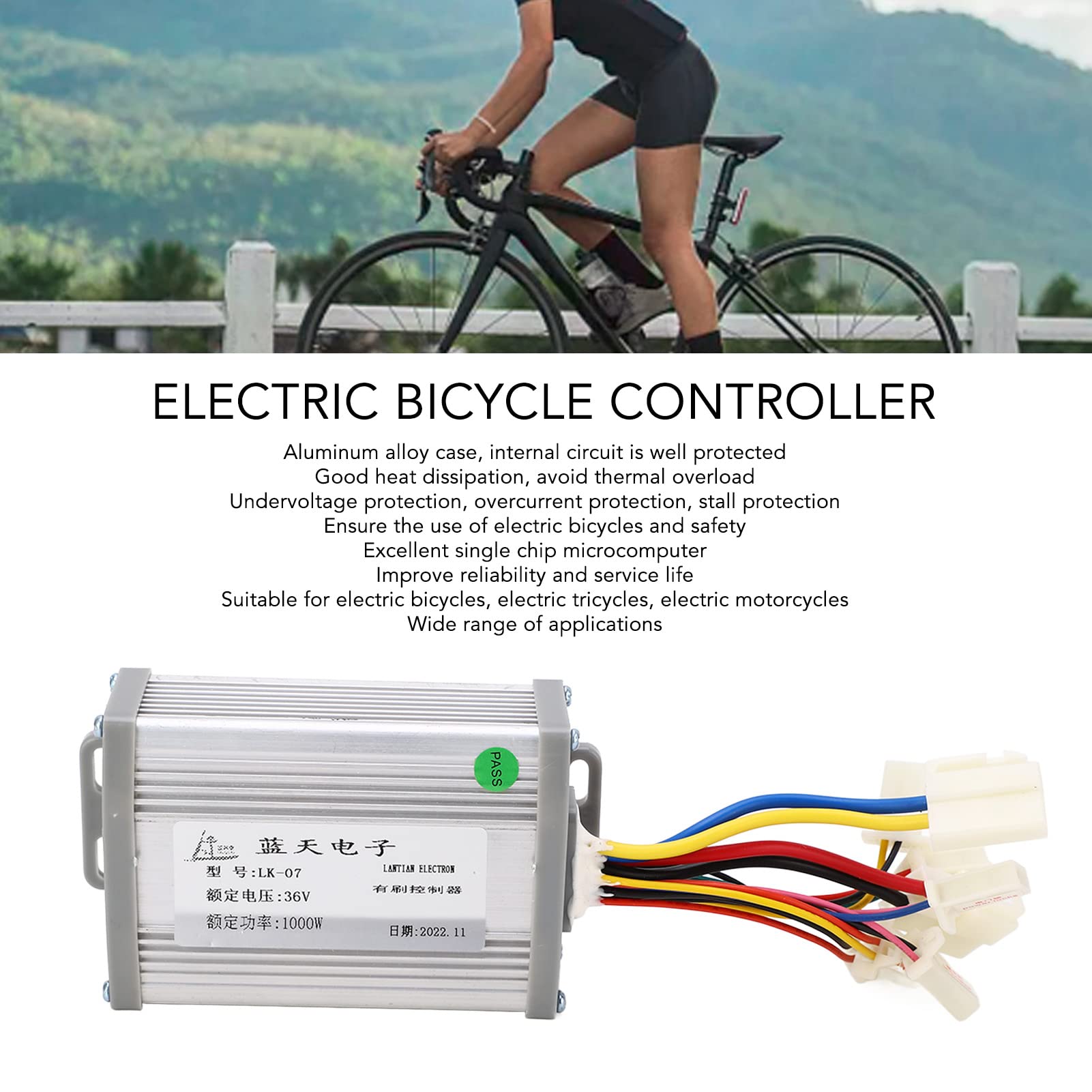 Electric Bicycle Brushed Motor Controller 36V 1000W Speed Control Set Kit for Scooter