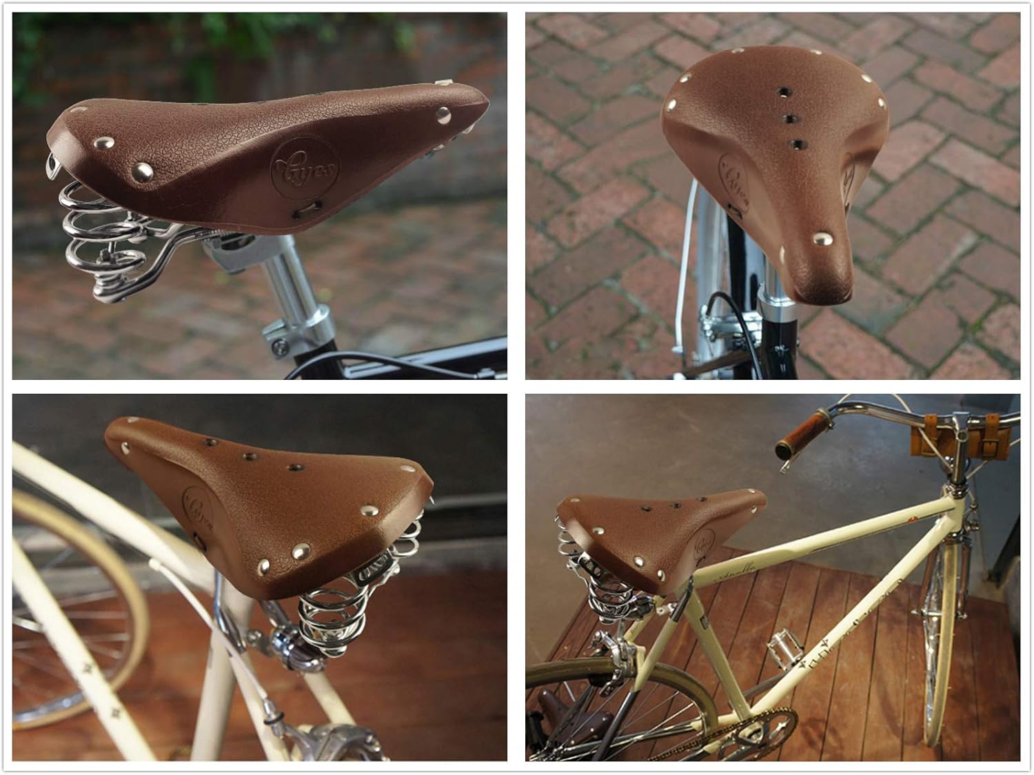 UNISTRENGH English Seat Most Comfortable Road Bike Saddles Men's Classic Flyer Bicycle Saddle