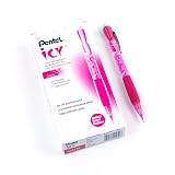 Pentel Icy Mechanical Pencil, 0.7mm, Tinted Pink Barrel, Box of 12 (AL27TP) – view 1