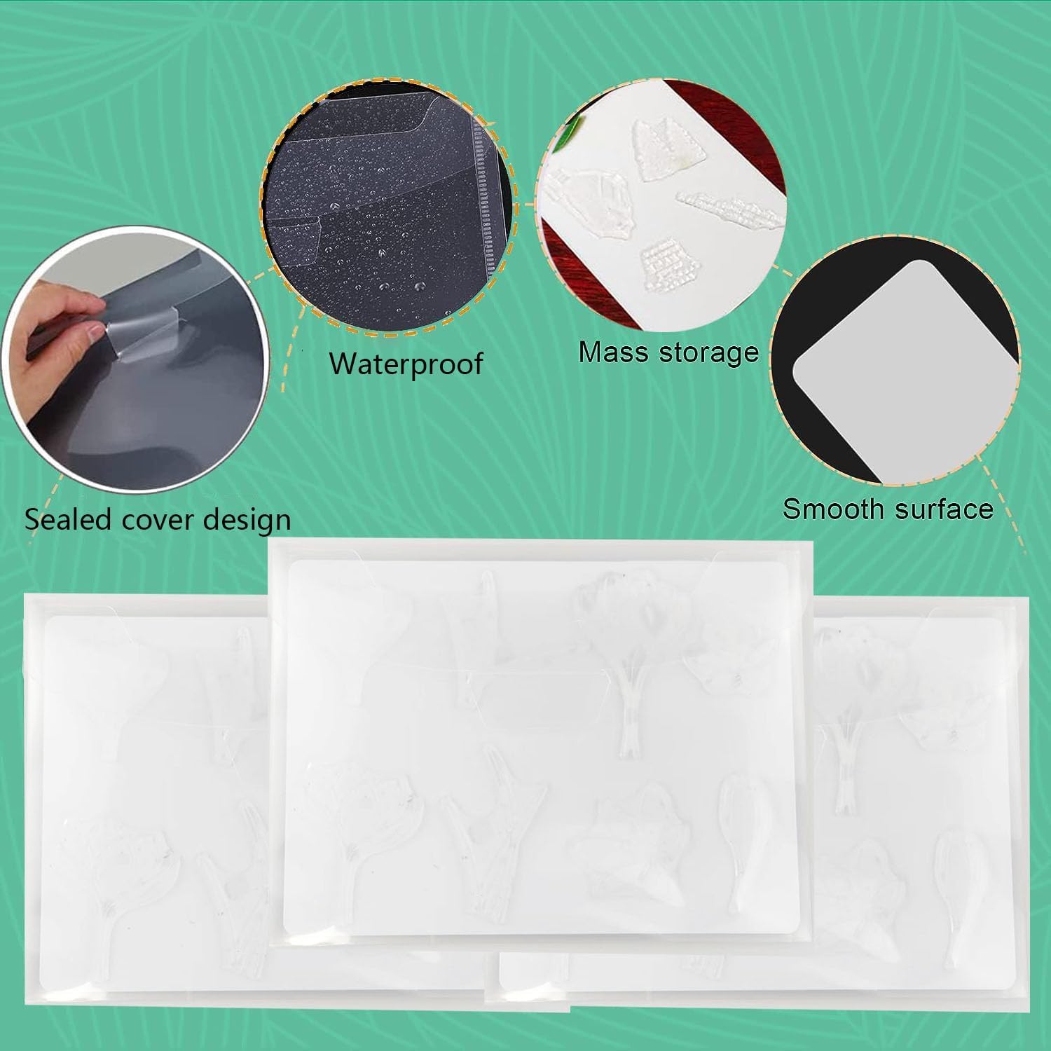 40 PCS Clear Stamps Storage Panels,Resealable Die Cut Storage Bag, White Plastic Stamps Organizer Panels, Clear Stamp Organizer Set for Die Cutting and Decorative