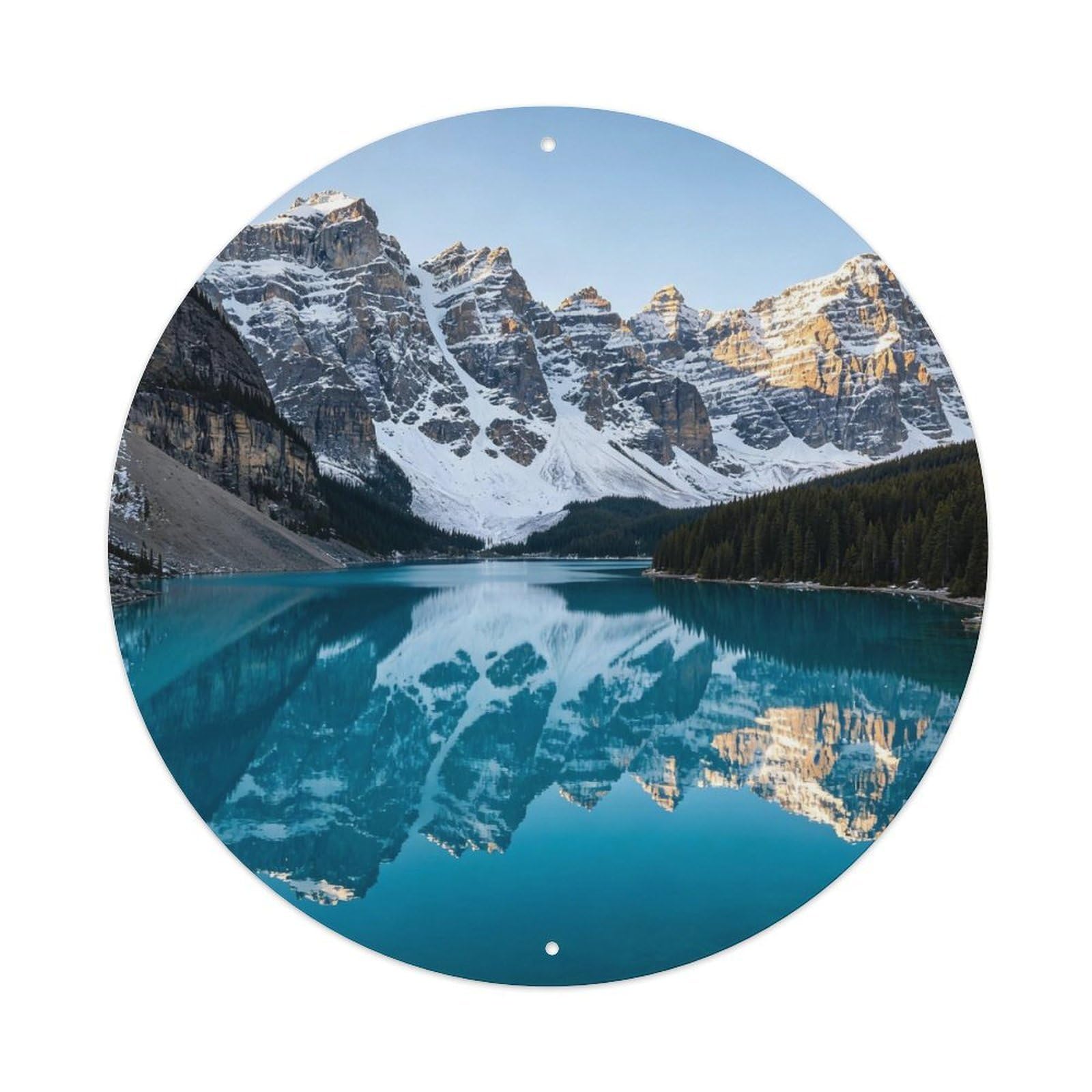 Banff Lake Louise Mountain Reflection Metal Tin Sign Plaque