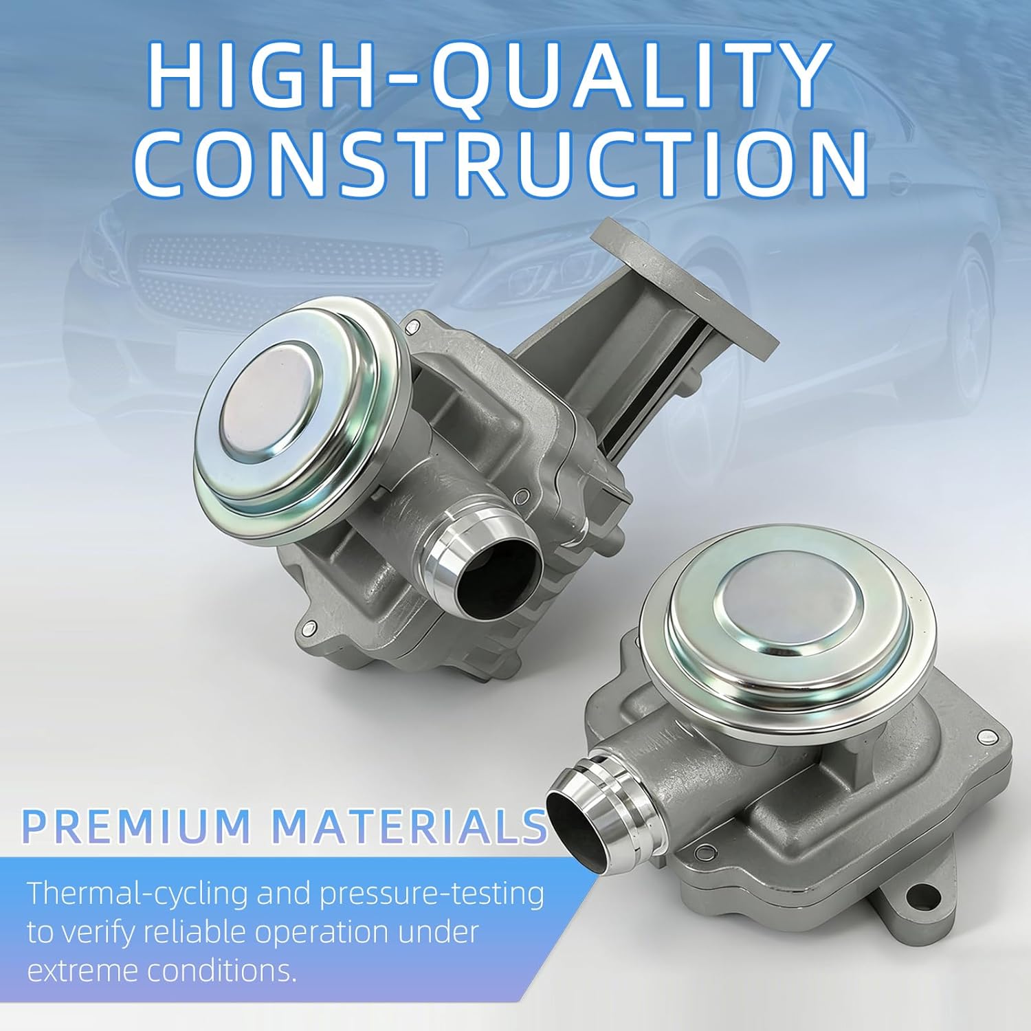 A0021407460 Right Left Secondary Air Injection Check Valve Compatible with 2005-2015 Mercedes-Benz C280 C300 C350 E350 E550 G550 S400 S550 Dodge Sprinter 2500 3500 Replace# A0021407560 0021407560