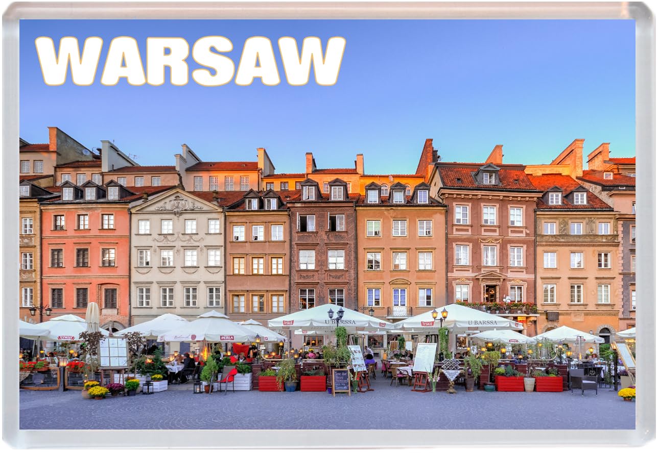Baked Bean Store Multicolor Warsaw - Poland - Jumbo Fridge Magnet 96 X 67Mm Bbsfhm1509