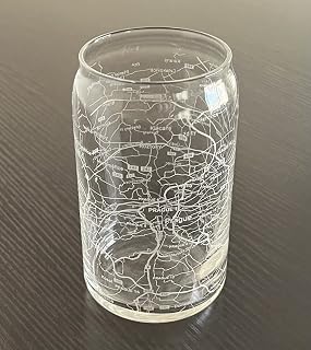 Beer Can Glass 16 oz Urban City Map Prague Czech Republic