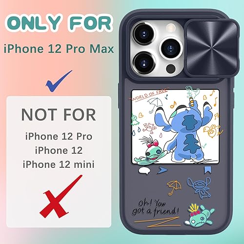 Miniatura 2 de Joyleop Funda 2 en 1 para iPhone 12 Pro Max de dibujos animados linda para niñas, mujeres, adolescentes, niños, fundas de teléfono femeninas,