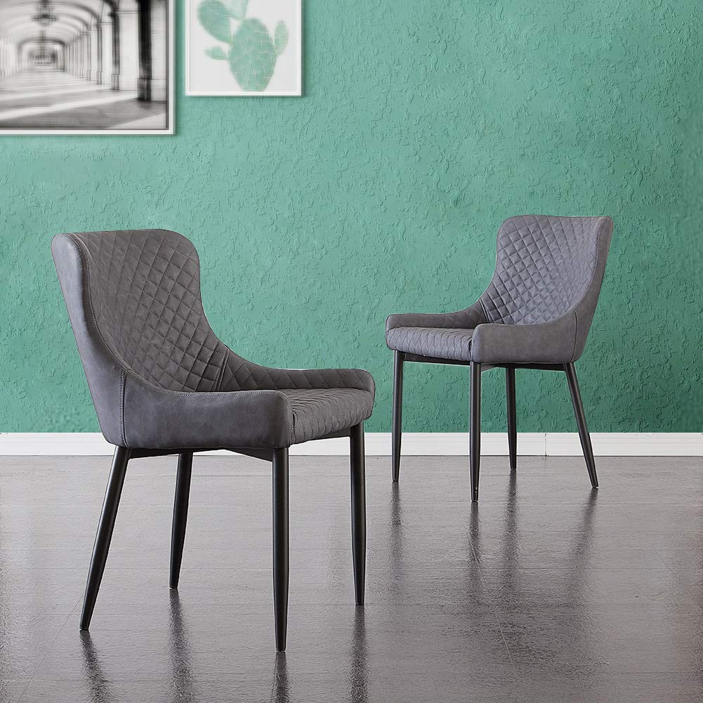 Chaises de salle à manger grises pour un salon chaleureux et des repas confortables