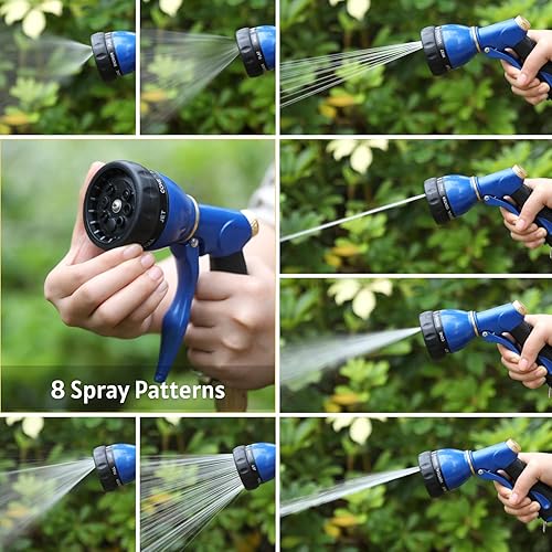 Miniatura 4 de HOSUN Boquilla rociadora de manguera de jardín 100% metal resistente, boquilla de manguera de agua con 8 patrones de pulverización diferentes,