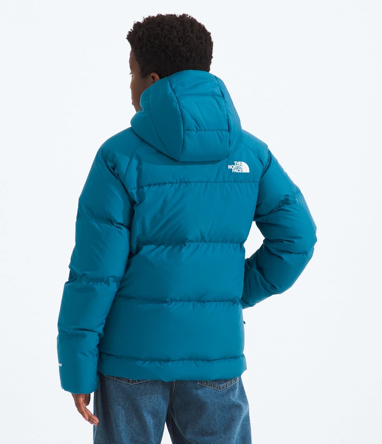 The North Face Boys' Down Hooded Jacket | Water Repellent, 600 Fill Recycled Waterfowl Down, Zip Pockets - Image 3