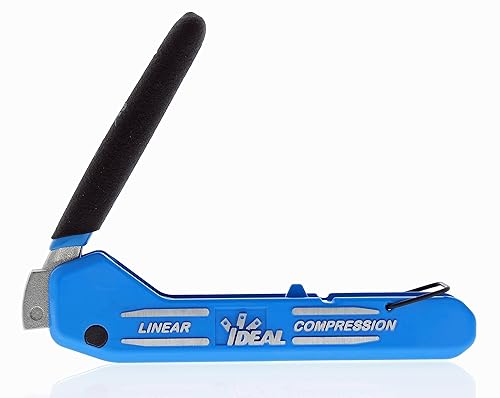Miniatura 5 de IDEAL Electrical 33-622T LinearX3 Kit de compresión coaxial de cadera para conectores F/BNC/RCA, kit de herramientas de arranque con conector 10 F,