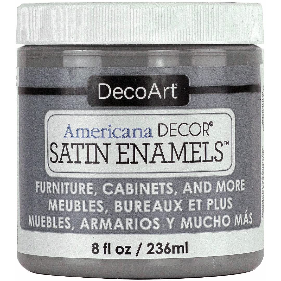 Decoart Smoke Grey Americana Décor Satin Enamels Bottle Paint, Acrylic, 7 X 7 X 8 Cm