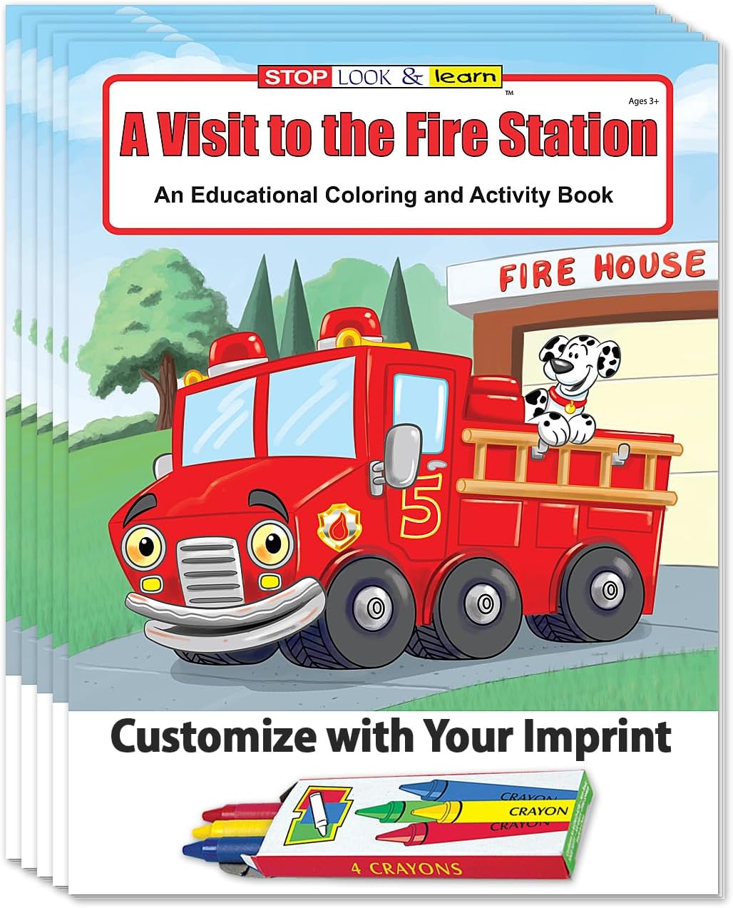 ZOCO – A Visit to the Fire Station Coloring & Activity Books (25 Bulk Pack, Without Crayons) – Fire Safety & Prevention Items for Kids