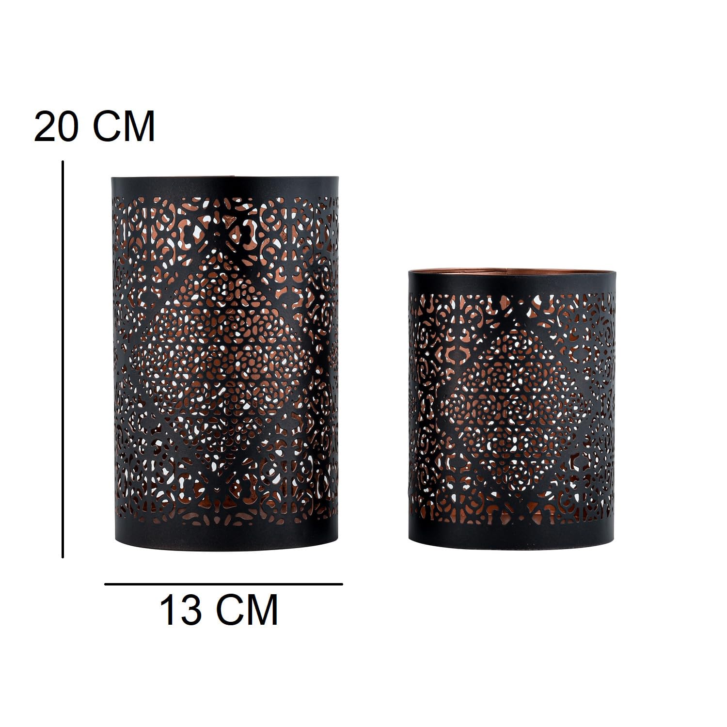 Nuptio Lot De 2 Photophores En Verre Argenté : Photophores Votifs, Bougeoirs Vintage En Verre à