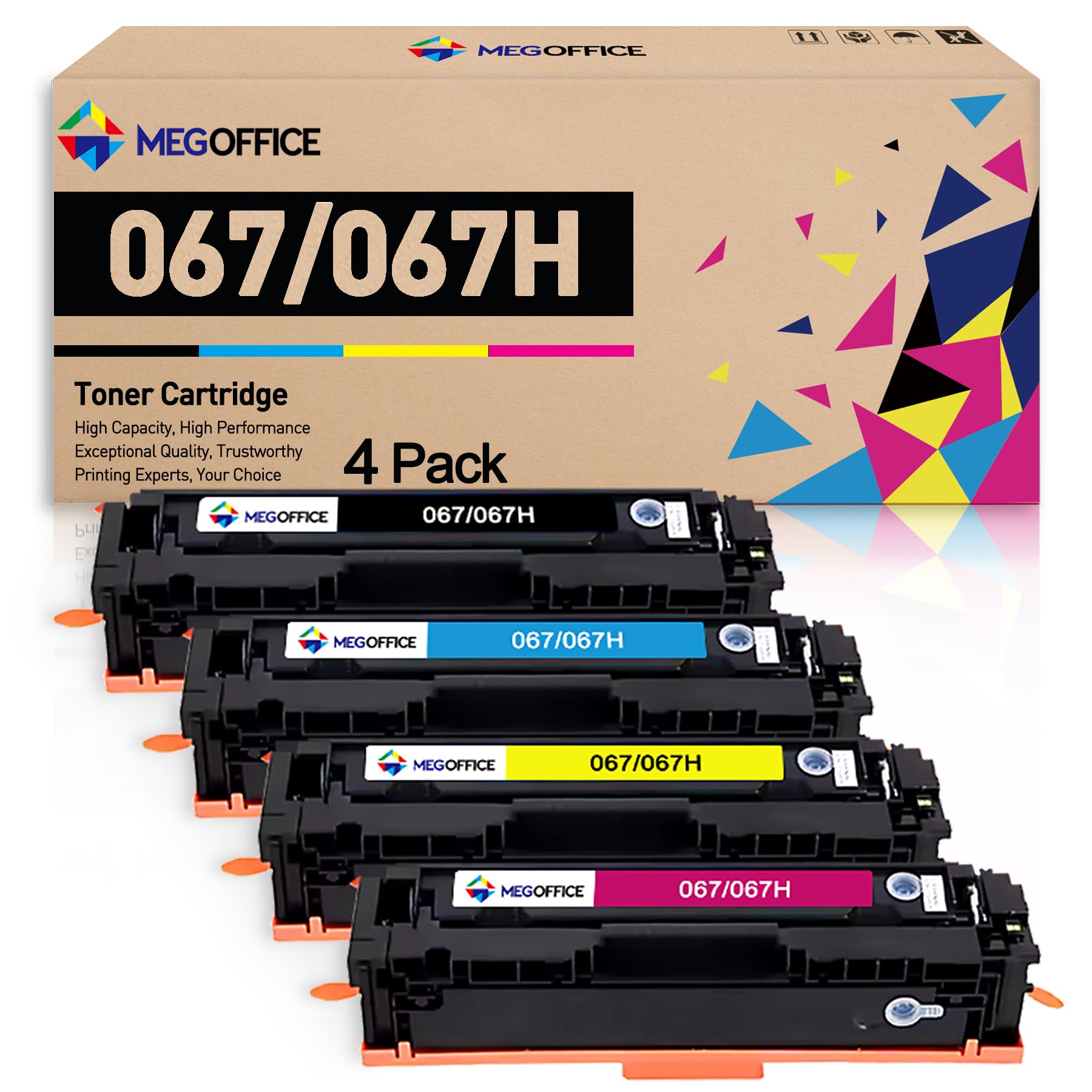 MEGOFFICE Compatible Toner Cartridge Replacement for Canon 067 067H Toner Cartridge Set CRG-067H CRG067 High Yield for Canon imageCLASS MF656Cdw