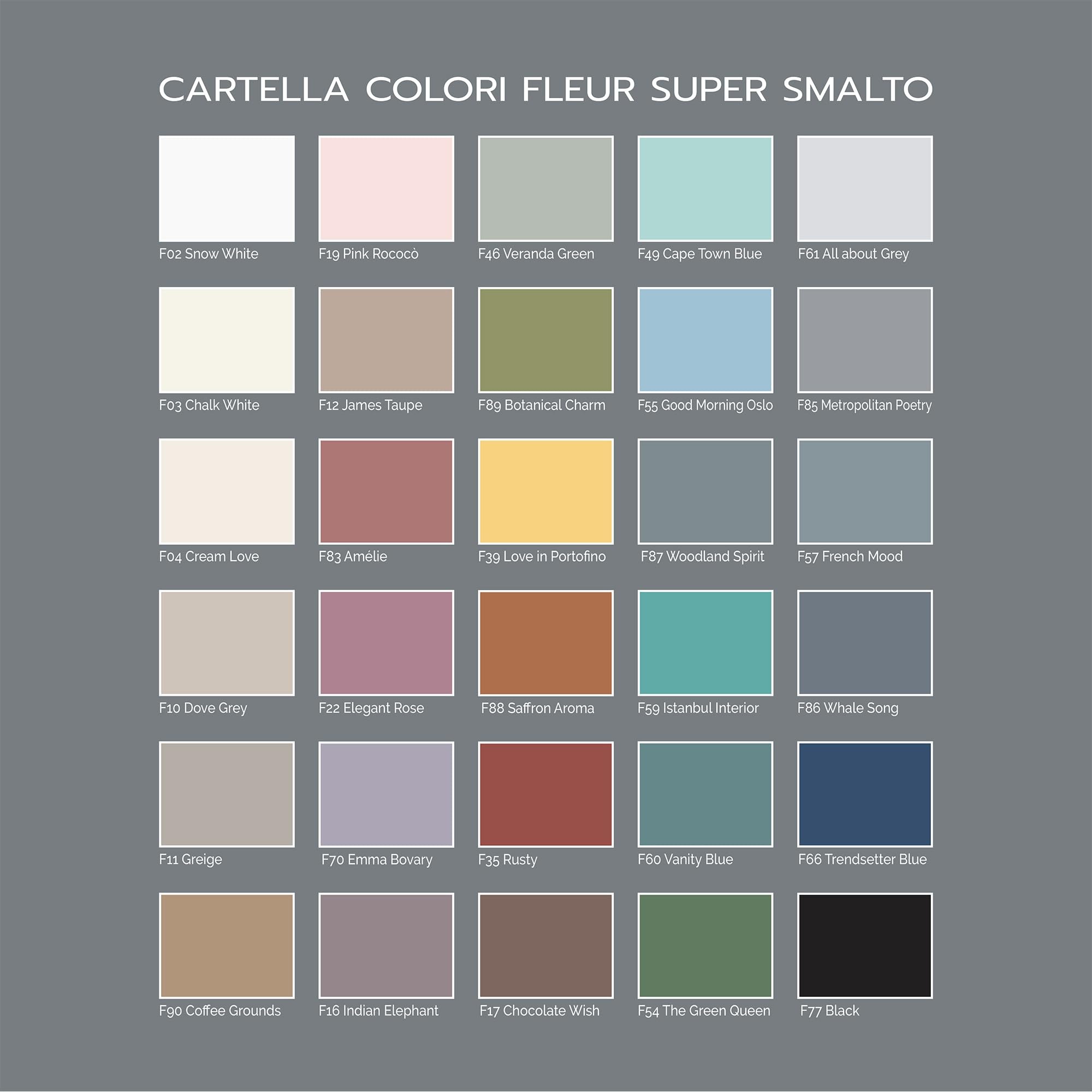 FLEUR DESIGNER'S PAINT | SUPER SMALTO Lavabile e ad Altissima Resistenza, Satinato, 750 ml F60 Vanity Blue, Pronto all'Uso, a Base Acqua, per Interno - Esterno, Made in Italy