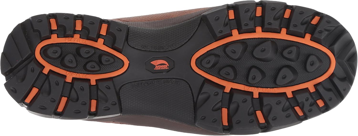 FSI AVENGER Men's 6" Leather Waterproof Comp Toe No Exposed Metal EH Work Boot - Image 4