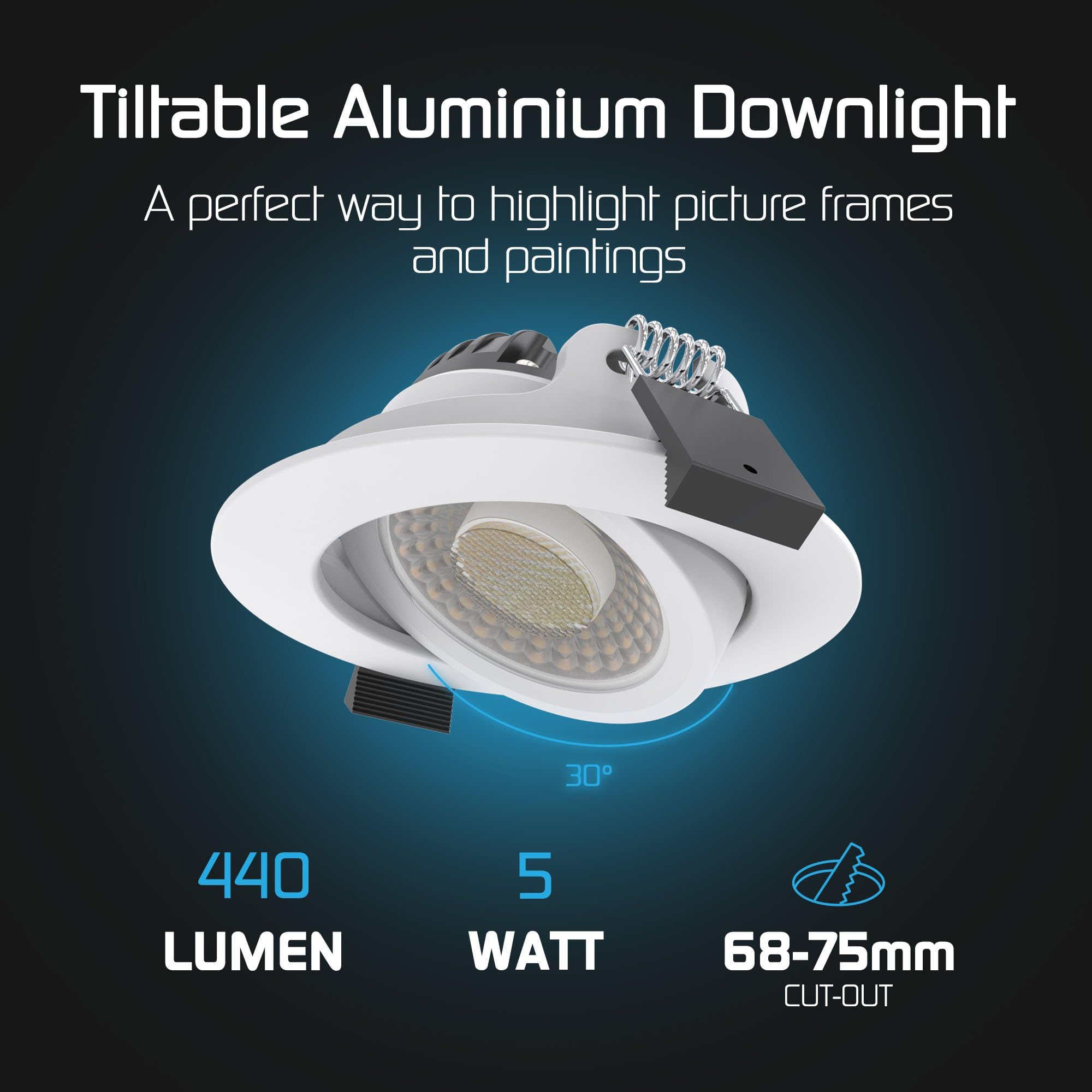 Ledvion - 6x LED Einbaustrahler, 230V, Weiß, dim to warm, IP65, wasserdicht, 5W/7W, COB, Downlight, Deckenstrahler, Bad, Küche, warmweiß, Tageslicht, Halogenersatz, Stimmungslicht, kompakt