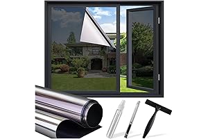 One Way Mirror Privacy Window Film (17.5 x 78.7 Inches), Daytime Privacy...