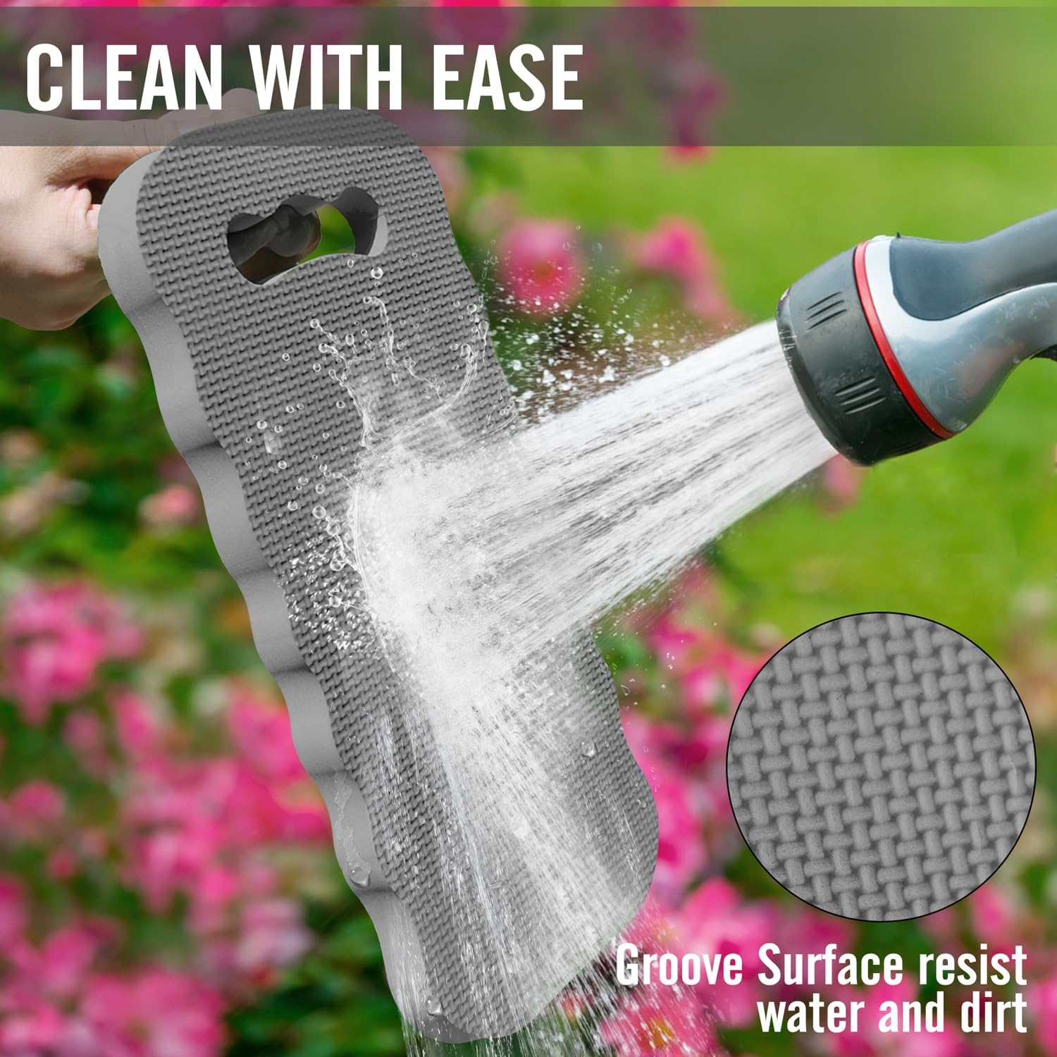 Thick Kneeling Pad 2 Pack, Waterproof,Comfortable Garden Kneeling Pads Stain Resistant, Multi-Functional Kneeler Pad for Gardening, Baby Bath, Yoga, Praying and Exercise (Deep Grey) - Image 2