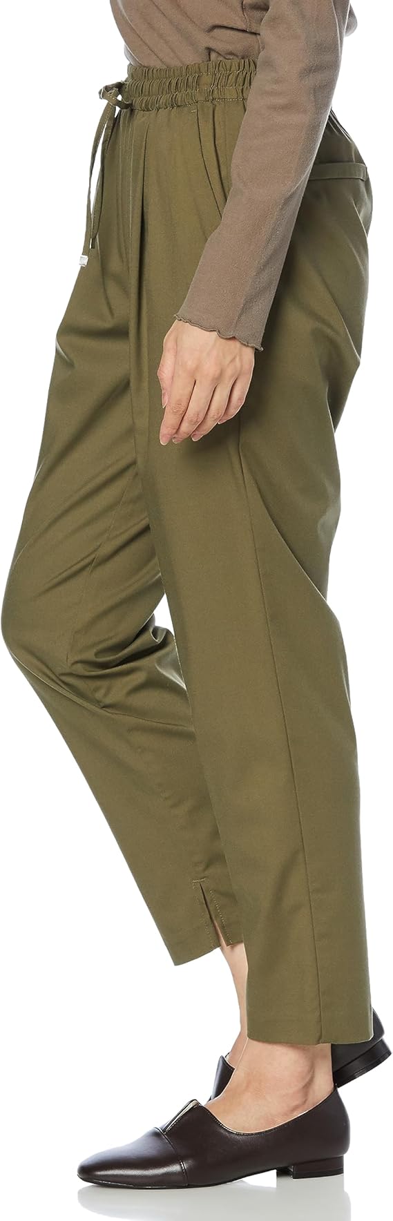 Amazon | [ルスークホリデー] タックテーパードパンツ レディス