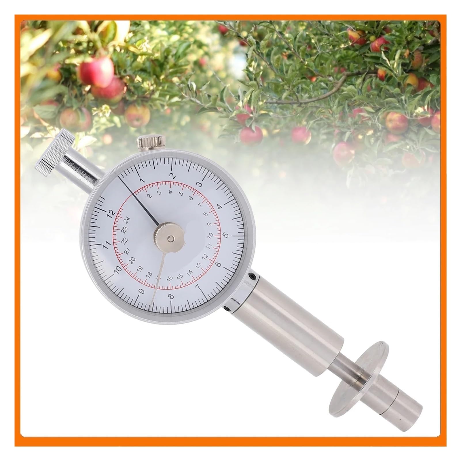 Härteprüfer, Fruchthärtemessgerät, Frucht-Penetrometer, tragbares Fruchthärteprüfgerät, Penetrometer, Sklerometer mit Doppelzeiger
