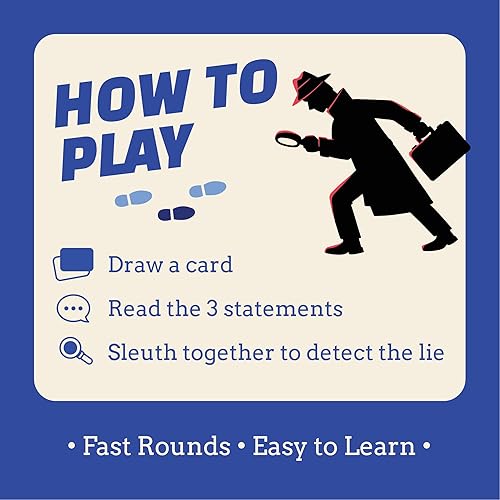 Miniatura 5 de Trivia de detective de la verdad, dos verdades y una trivia estilo mentira con 150 cartas
