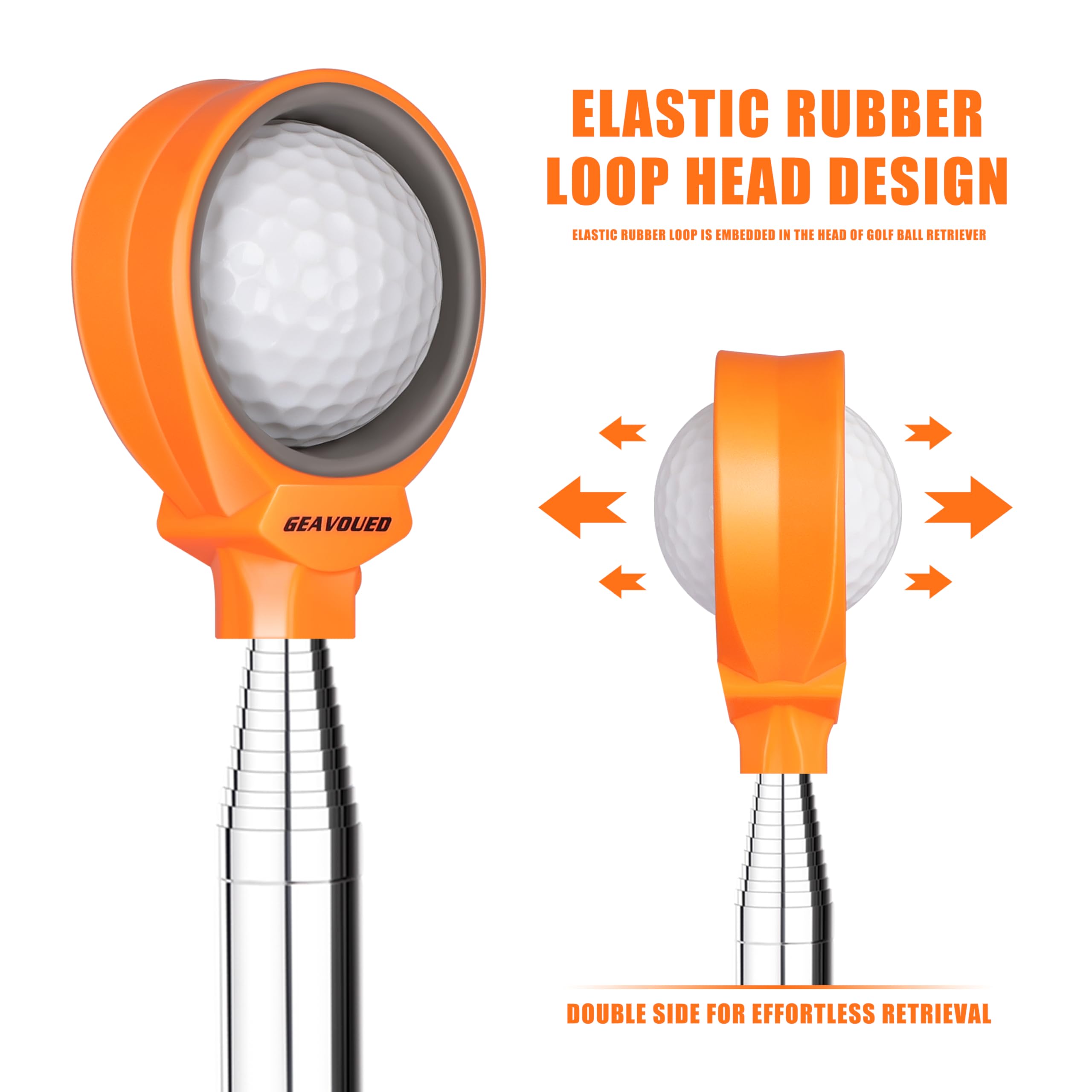 Pro 12ft teleskopowa pętla golfowa regenerator piłek golfowych 12ft 16,3ft 20ft gruby wałek ze stali nierdzewnej z gumowym uchwytem narzędzie do odzyskiwania
