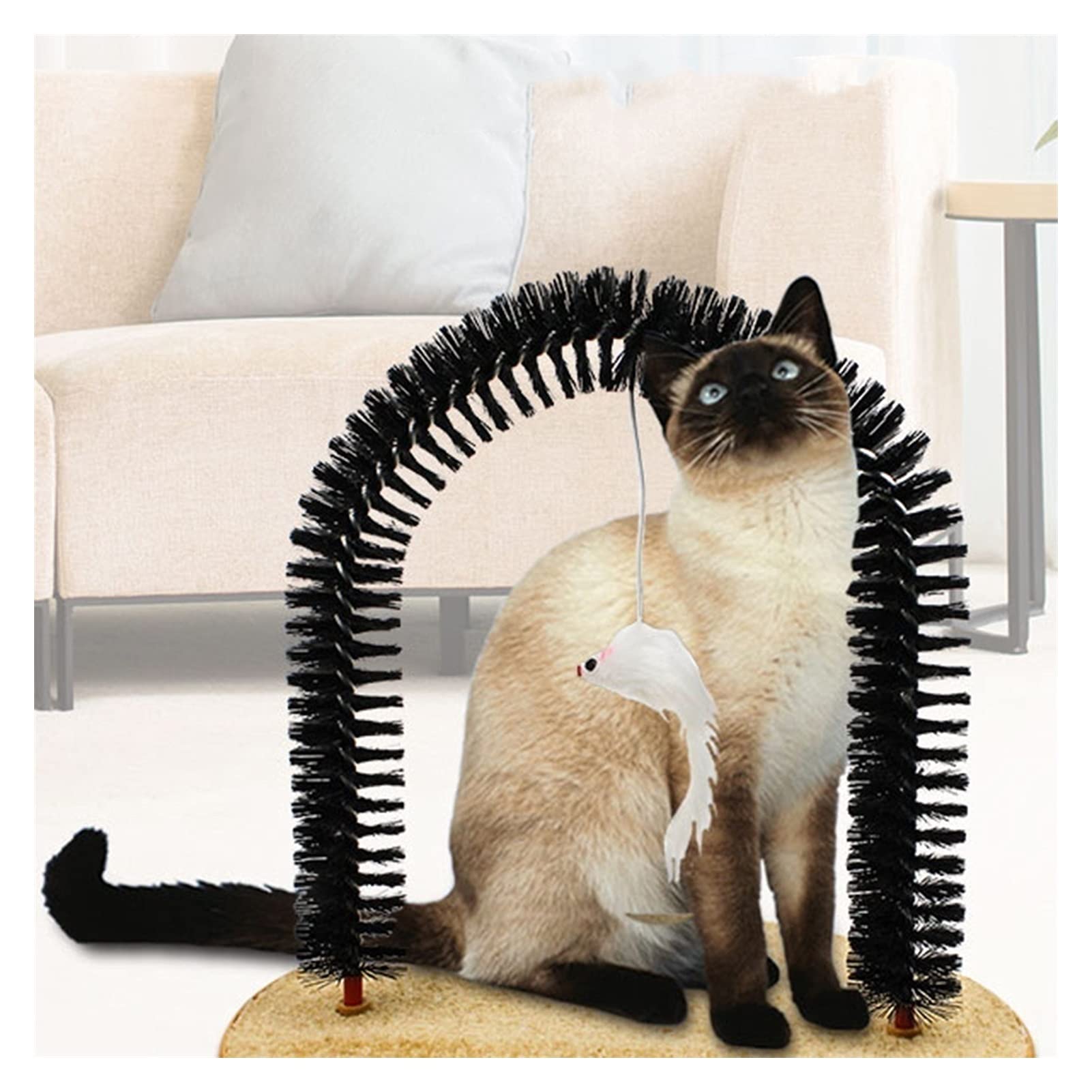 Katzenbürste Cat Corner Pinsel - 3 In 1 Funktioneller Katzenbogen, Katzen-Selbstpflege-Massagegerät-Haustierspielzeug, Multifunktionaler Kratzer (Color : Cat Arch)