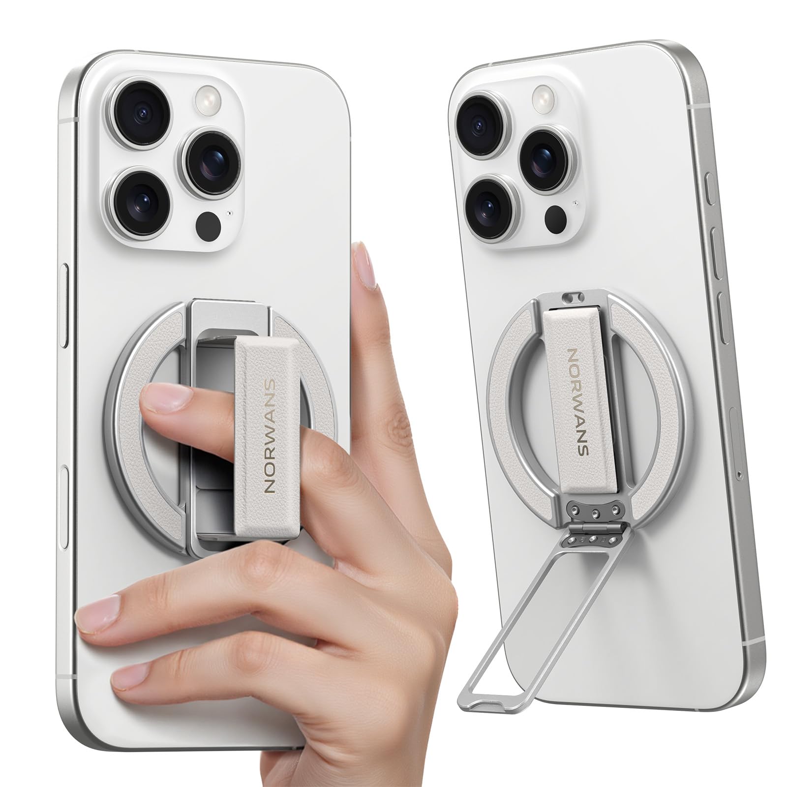 MagSafe Handy-Griff für magnetische Handy-Ringhalterung mit Magsafe-Ständer, kompatibel, abnehmbarer Handy-Griff für iPhone, iPad und Smartphones, kompatibel mit magnetischer Autohalterung