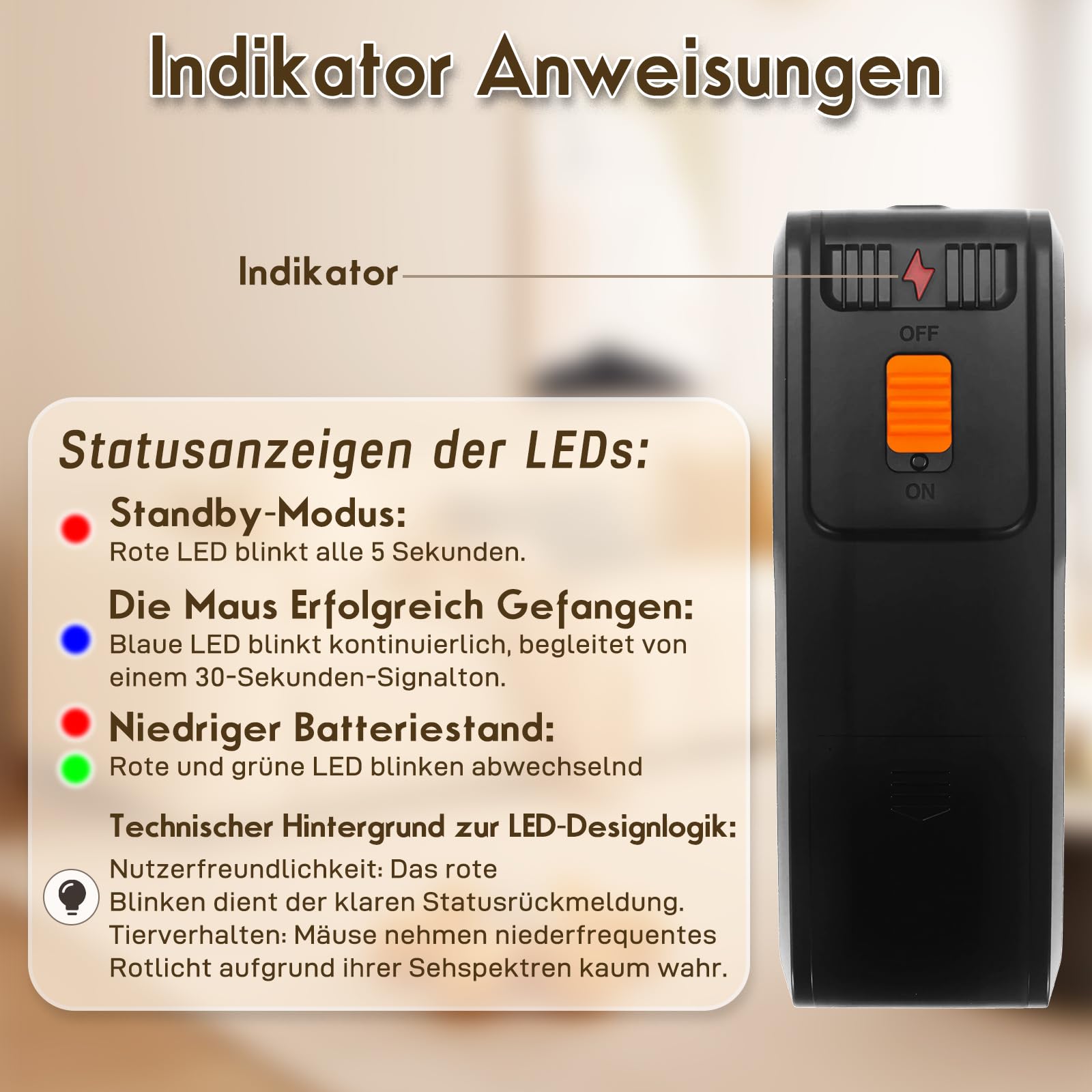Elektrische Rattenfalle 2800V, Wiederverwendbare Mausefalle Elektrisch mit Großem Einlass, Sofortige und Schmerzlose Schädlingsbekämpfung, Hygienische Elektronische Schlagfalle für Mäuse und Ratten