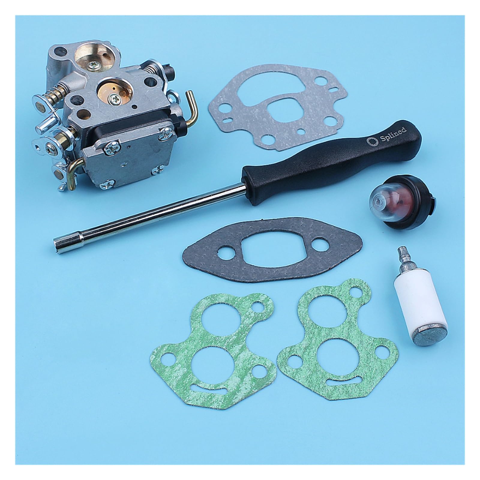 Kit de junta herramienta ajuste destornillador carburador for McCULLOCH CS340 CS380 CS 340, bombilla imprimación motosierra, pieza repuesto filtro combustible