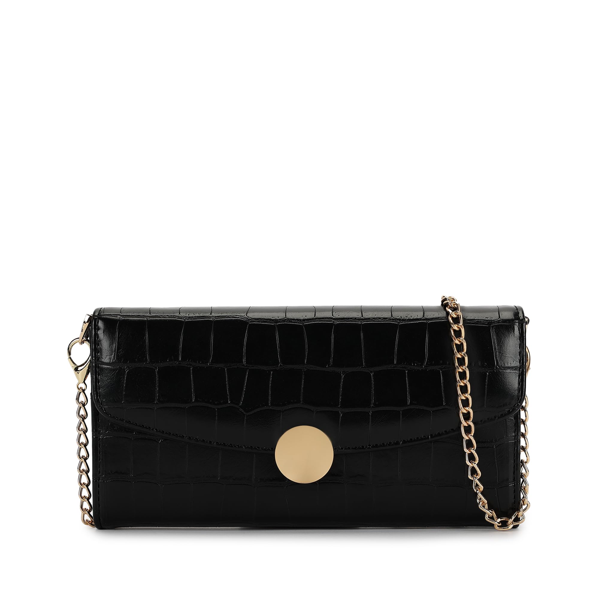 fastrack Women's Linklet Clutch | Detachable Chain, Card & Cash Slots, Magnetic Flap | Modern Evening Bag | 6 Months Warranty-picture-33