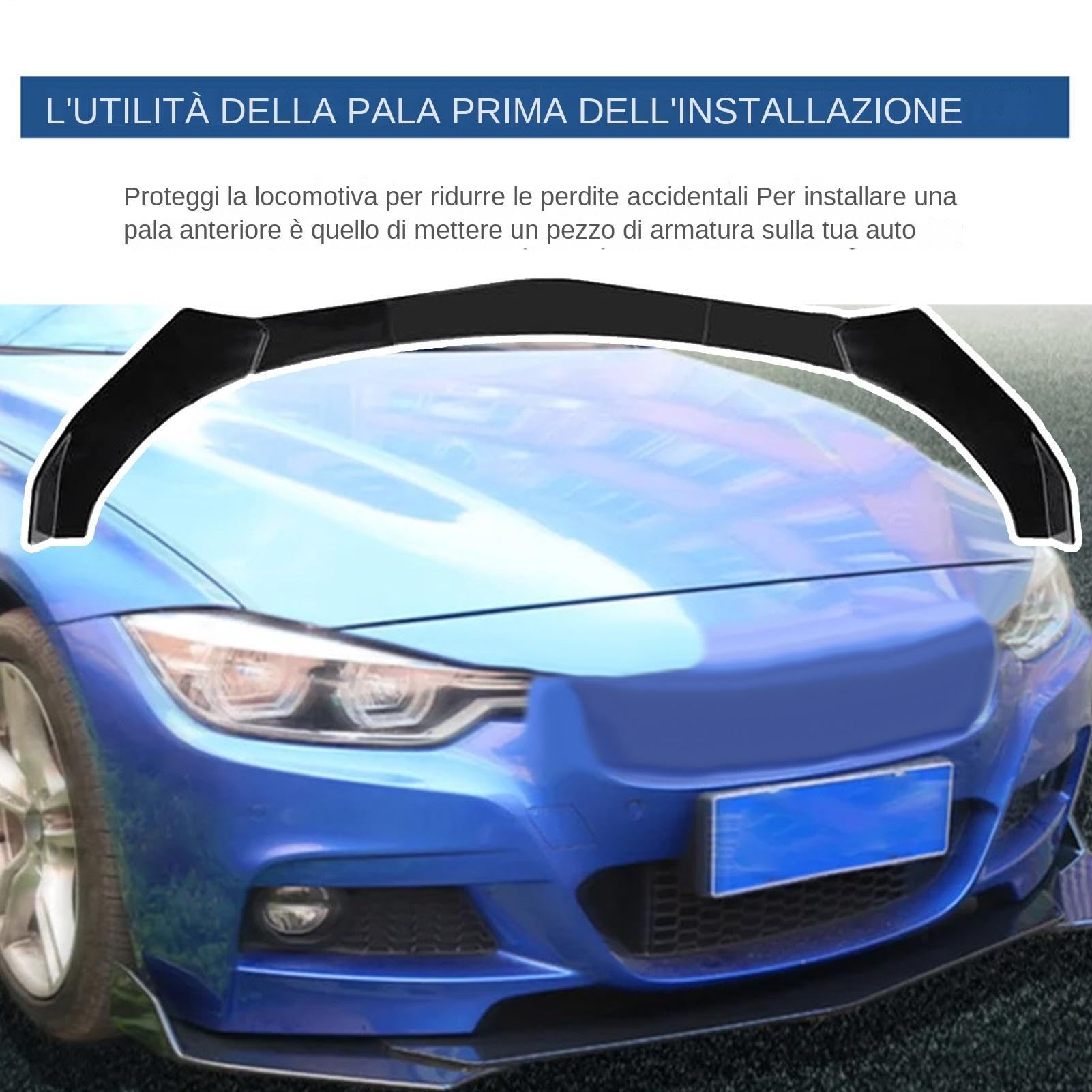 Spoiler per labbro del paraurti anteriore per auto - 1 unità regolabile | Kit corpo divisore Pala leggera Professionale Alta resistenza Robusto Durevole Elemento 'ingranaggio Sezione Divisione