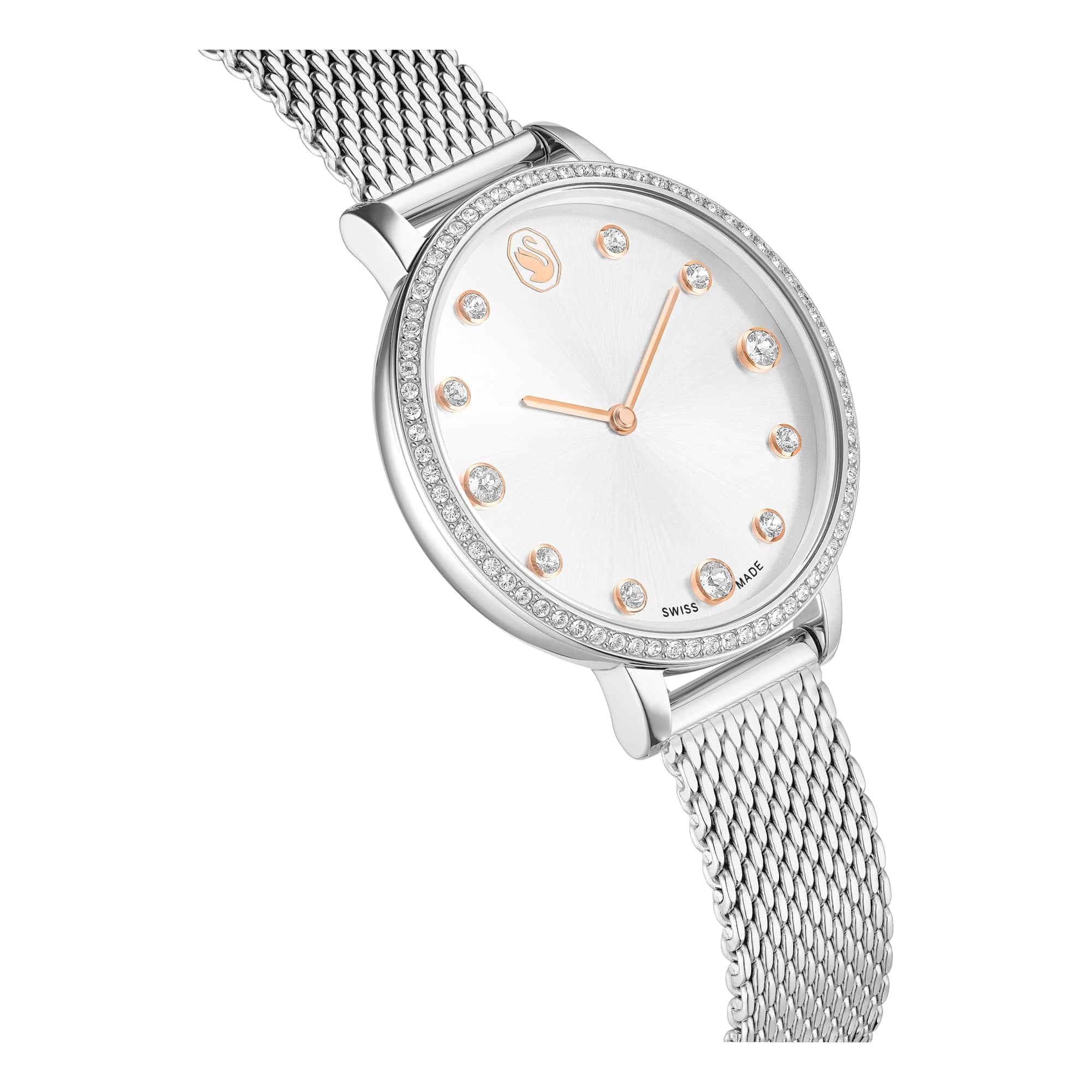 Swarovski Clarica Kollektion Uhr, Swiss Made, Metall-Armband