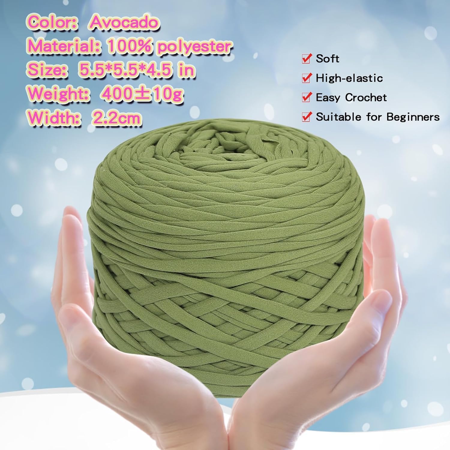 Włóczka Super Chunky Yarn, Przędza na koszulki 400g wielokolorowa(Blue-1)