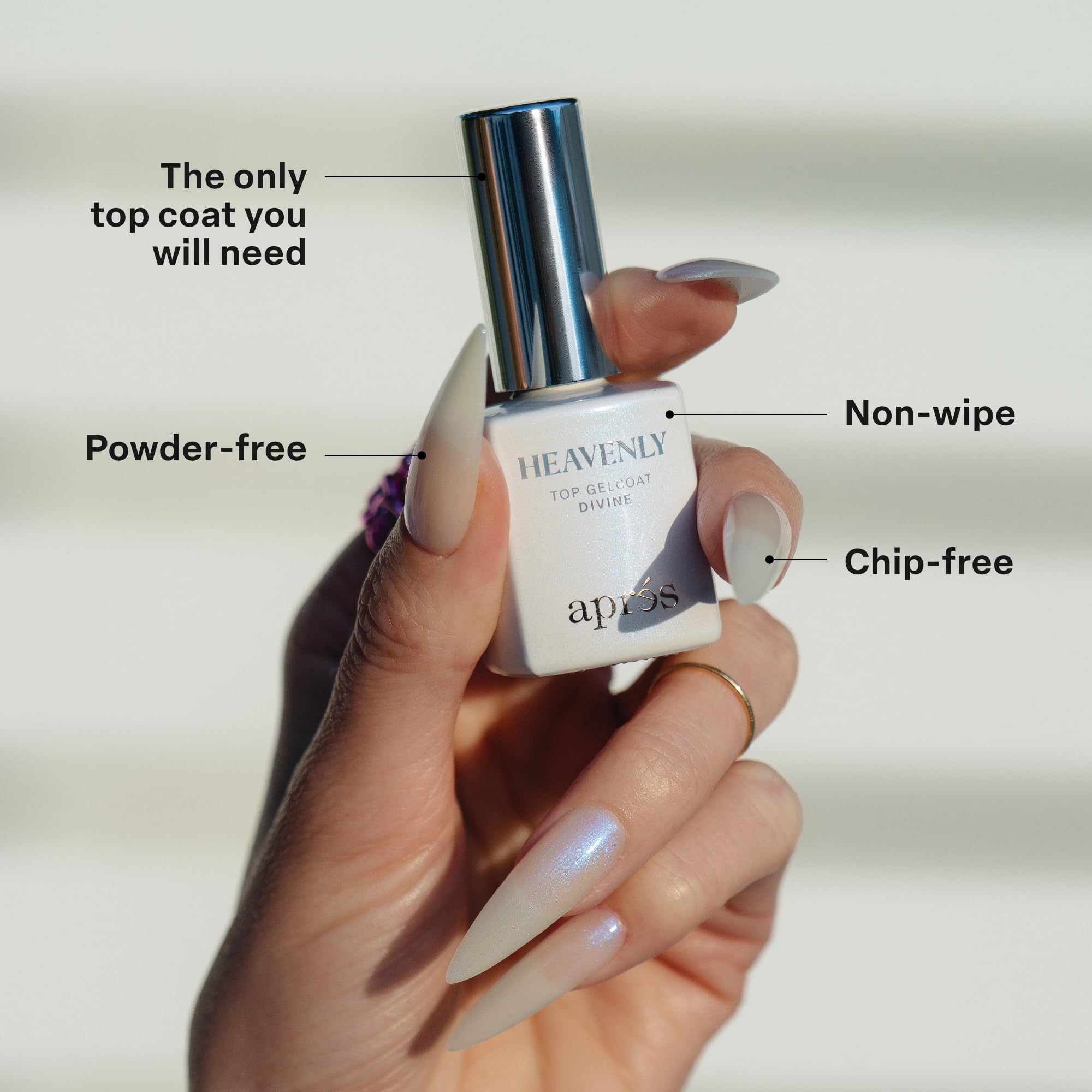 Amazon.com: Apres Heavenly Top Gelcoat, 15 ml Non-Wipe Nail Gel